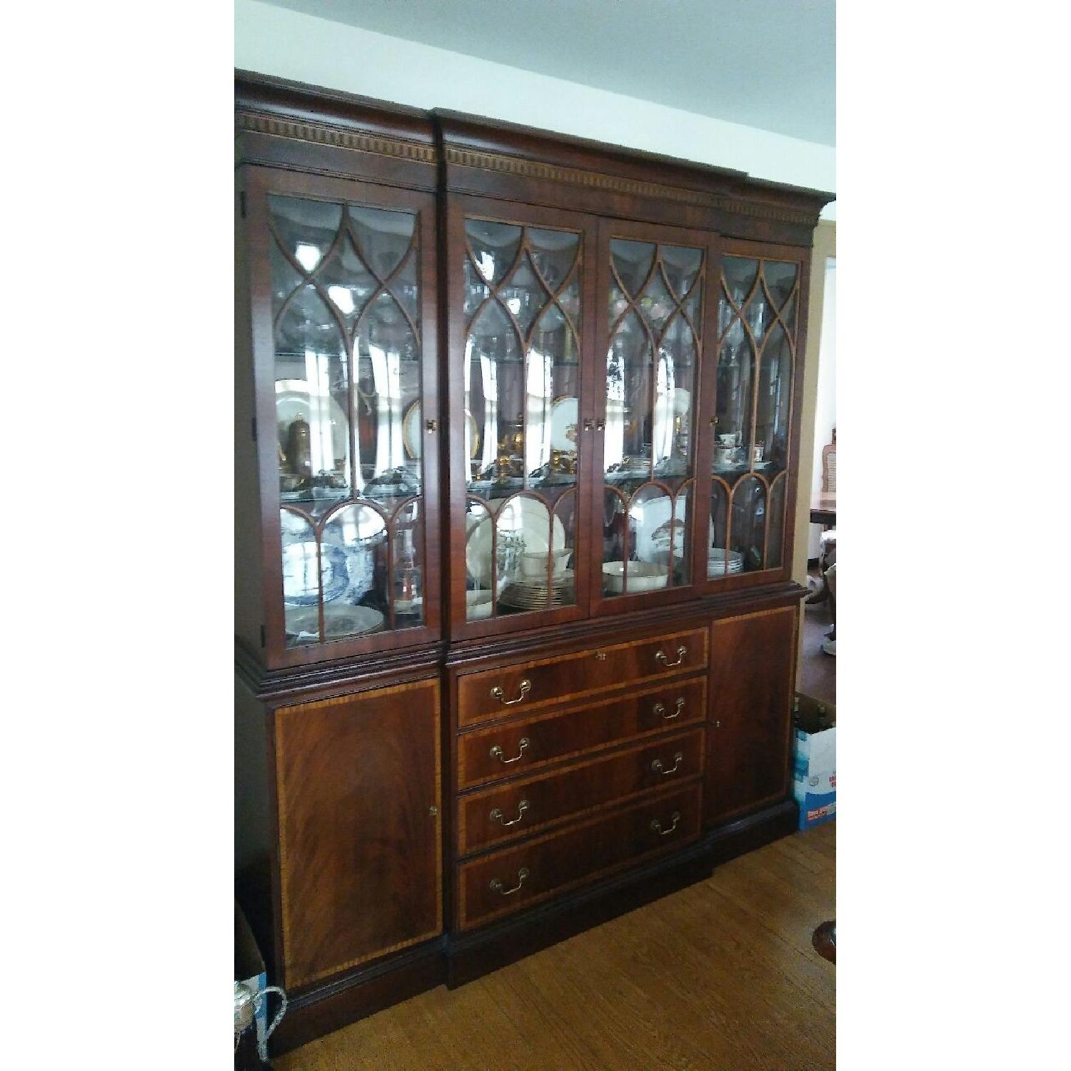 Italian Handcrafted Mahogany China Cabinet - image-2