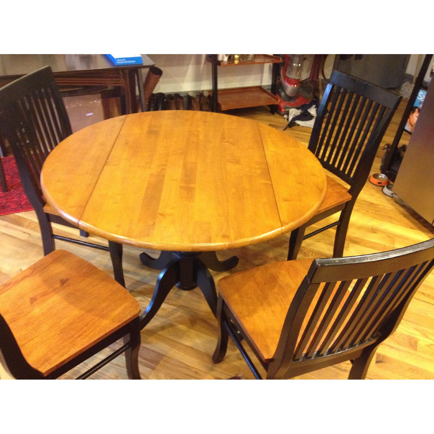 Round Folding Table w/ 4 Matching Chairs - image-5