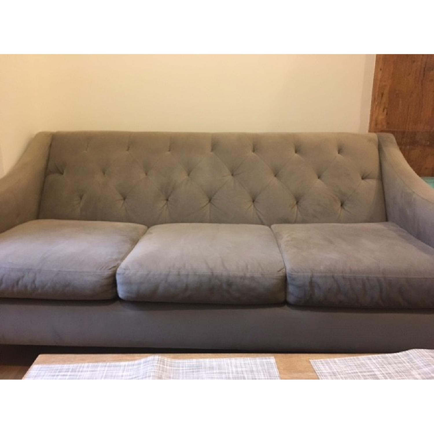 Macy's Tufted Grey 3 Seater Sofa - image-5