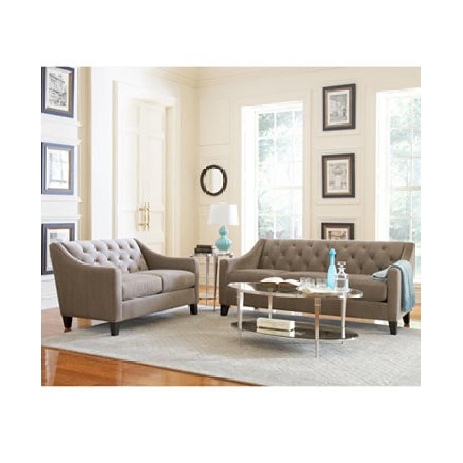 Macy's Tufted Grey 3 Seater Sofa - image-6