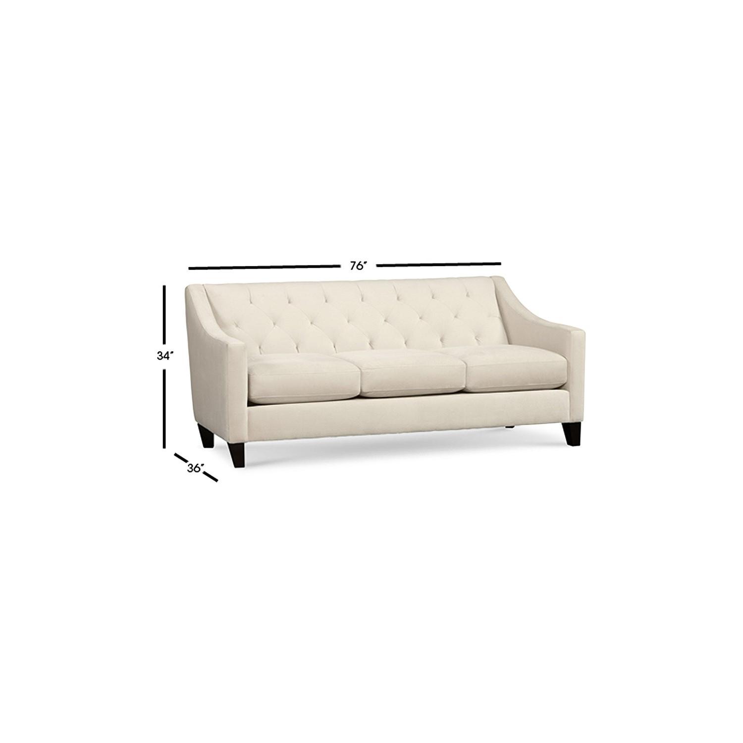 Macy's Tufted Grey 3 Seater Sofa - image-7