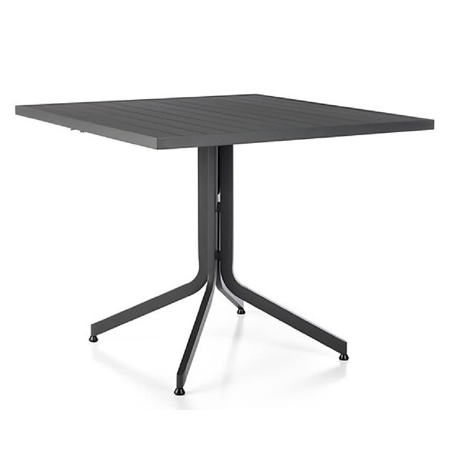 Crate & Barrel Largo Square Flip Top Table w/ 2 Blue Largo Mediterranean Chairs - image-4