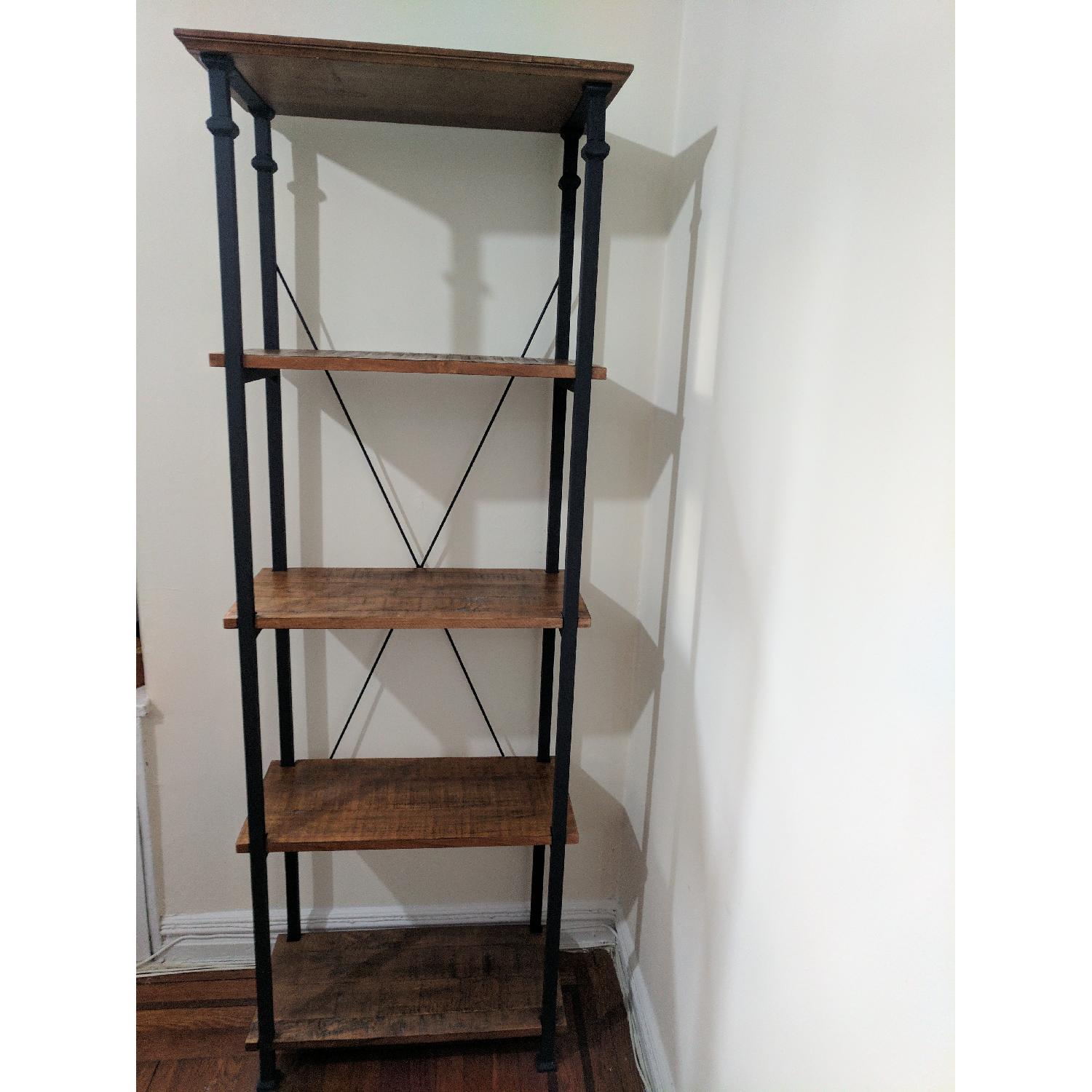 Wayfair Wood & Metal Industrial Bookcase - image-1