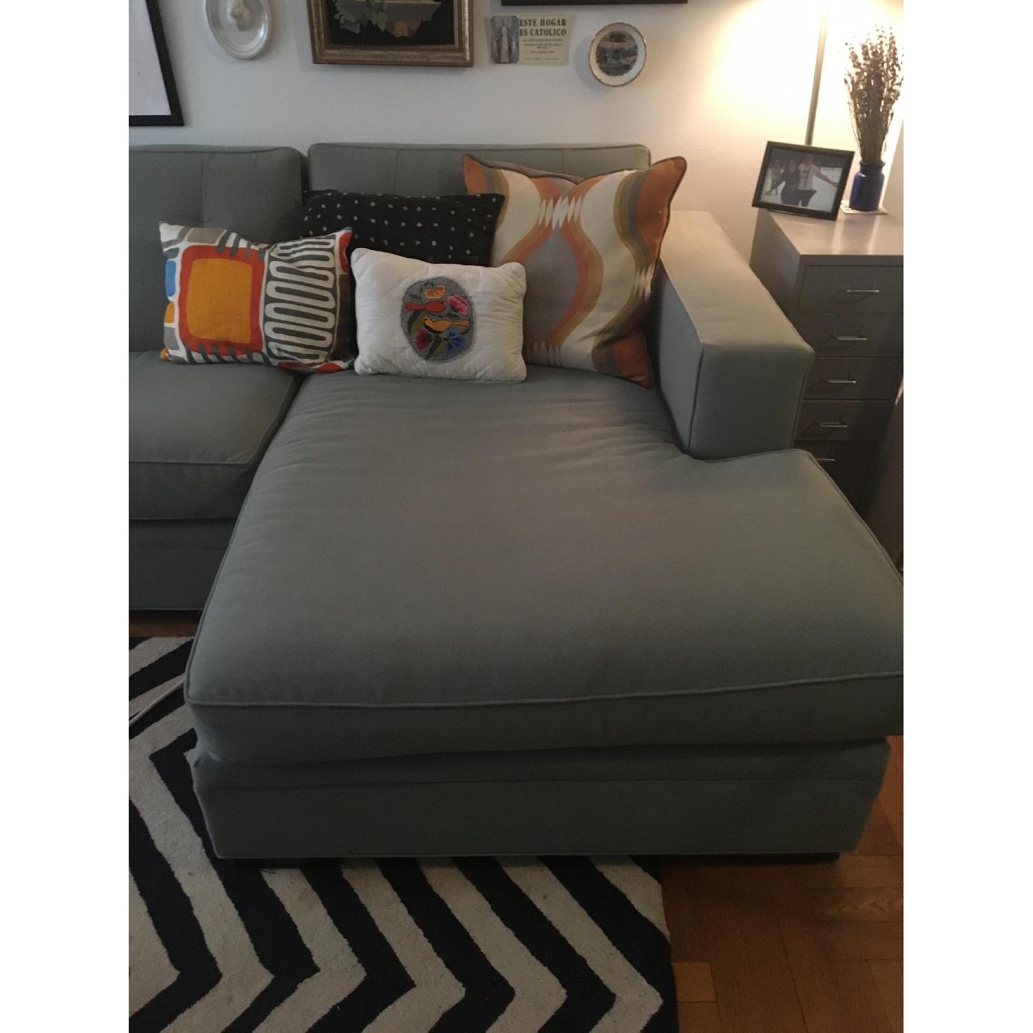 Mitchell Gold + Bob Williams Light Blue Wool Tufted Sectional - image-2