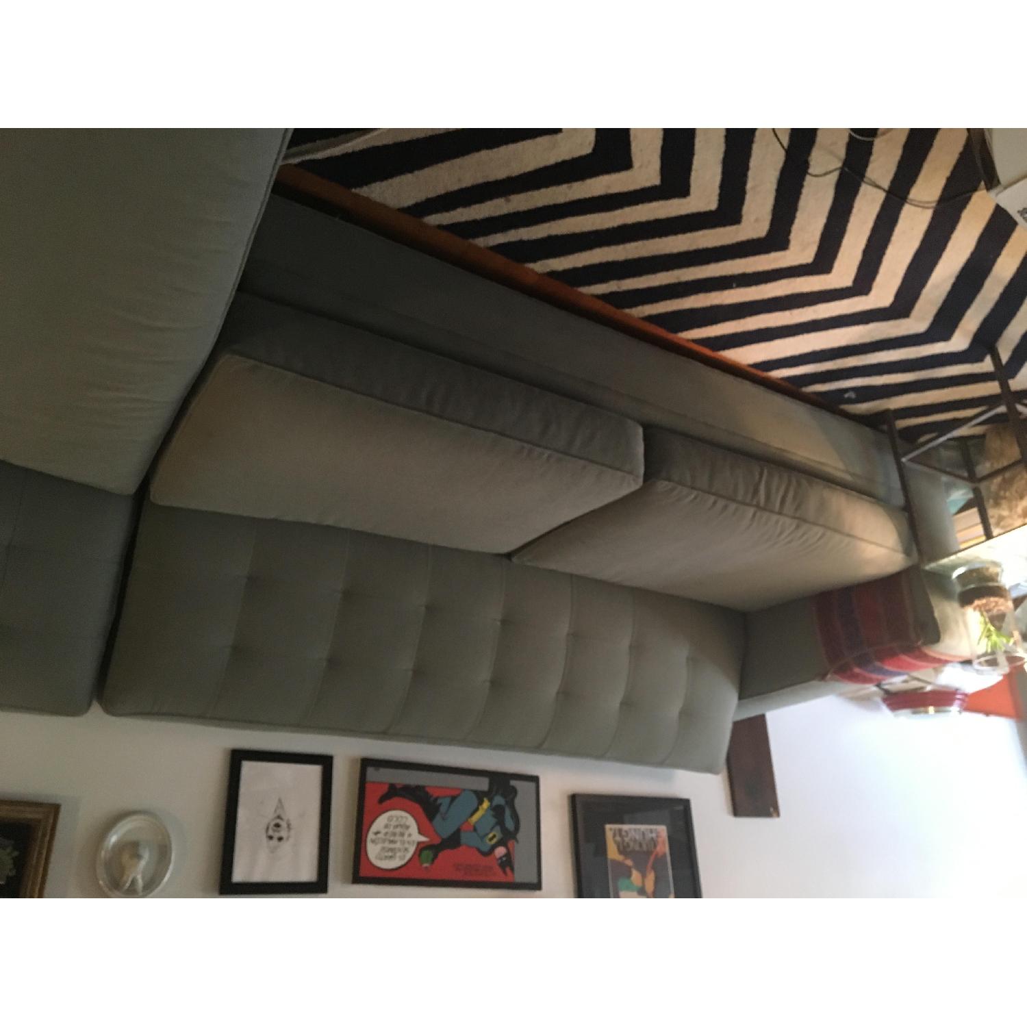 Mitchell Gold + Bob Williams Light Blue Wool Tufted Sectional - image-3