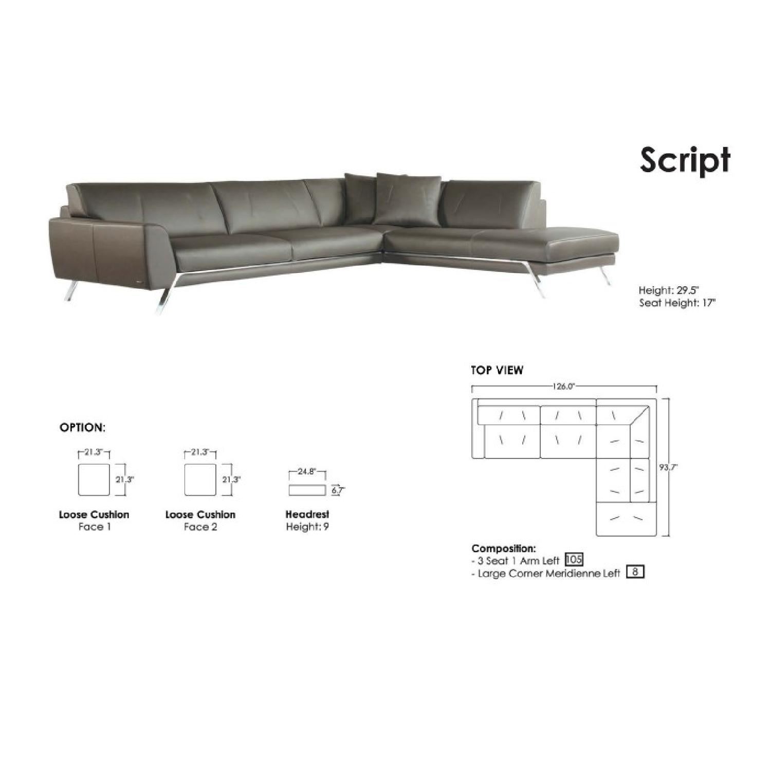 Roche Bobois Script Corner Composition Sectional Sofa - image-5