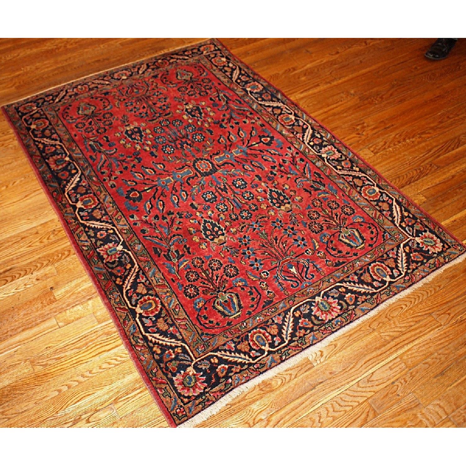 Antique 1900s Persian Sarouk Rug - image-5