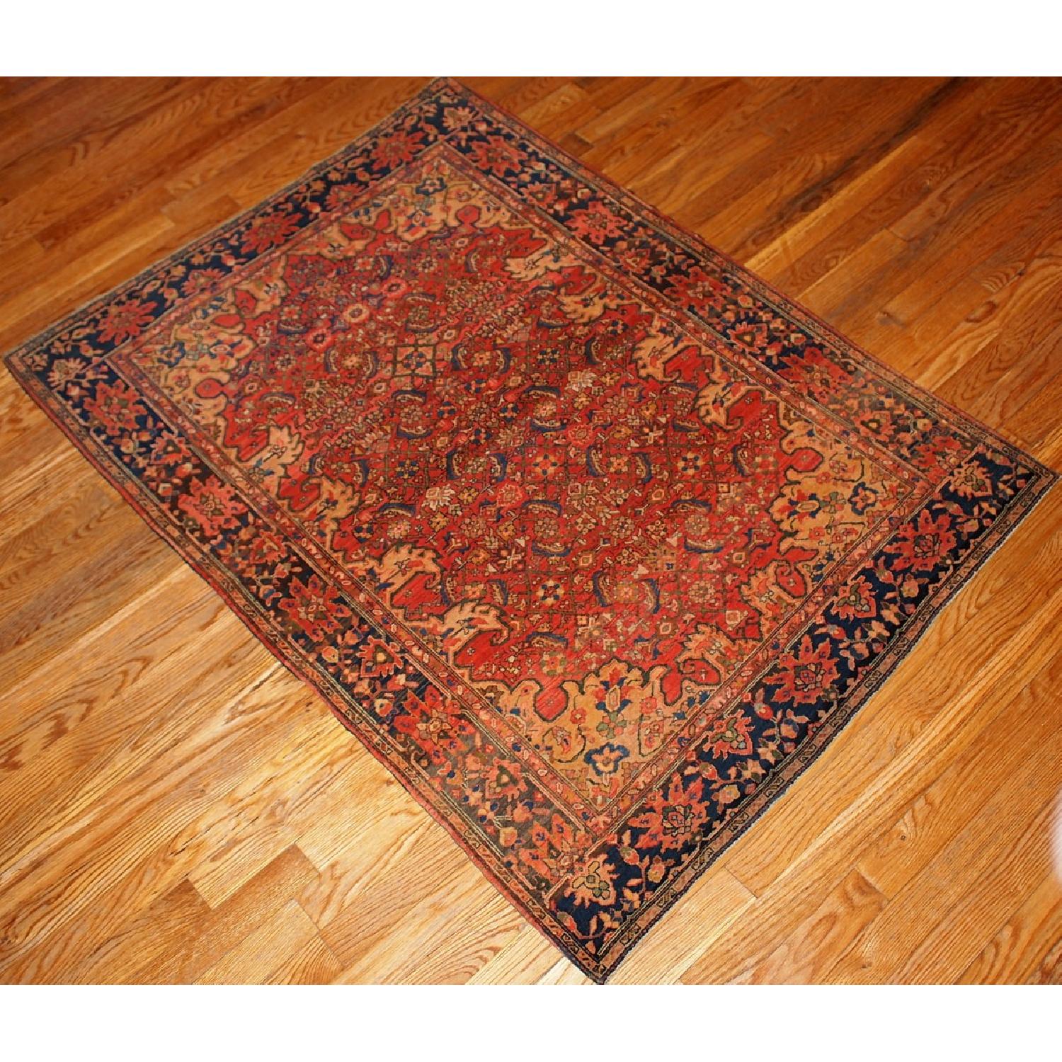 Antique 1880s Persian Sarouk Farahan Rug - image-5