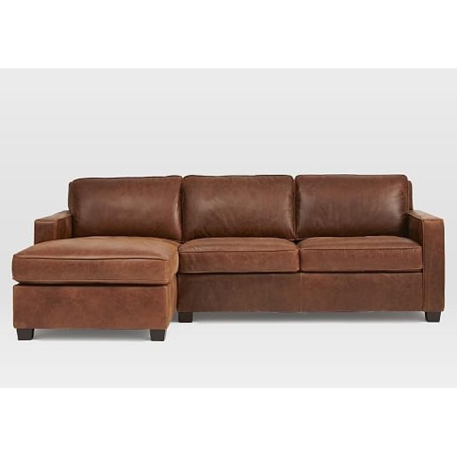West Elm Henry Leather Sectional - image-5