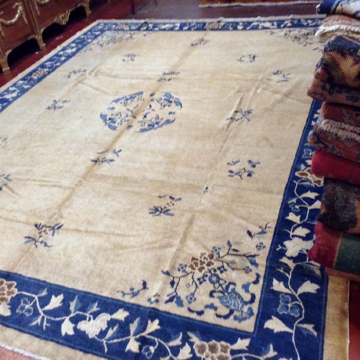 Antique 1900s Chinese Peking Rug - image-4