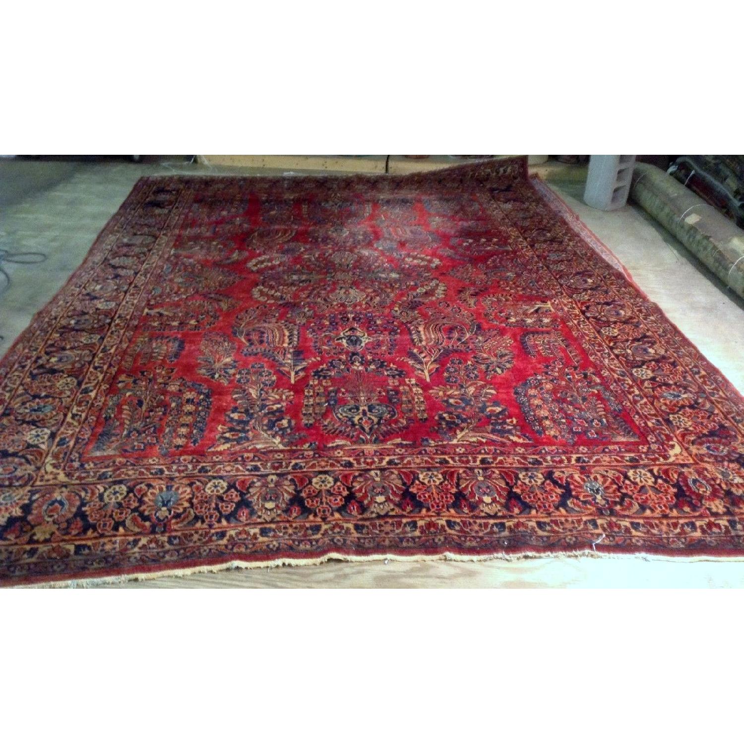 Antique 1920s Persian Sarouk Rug - image-1
