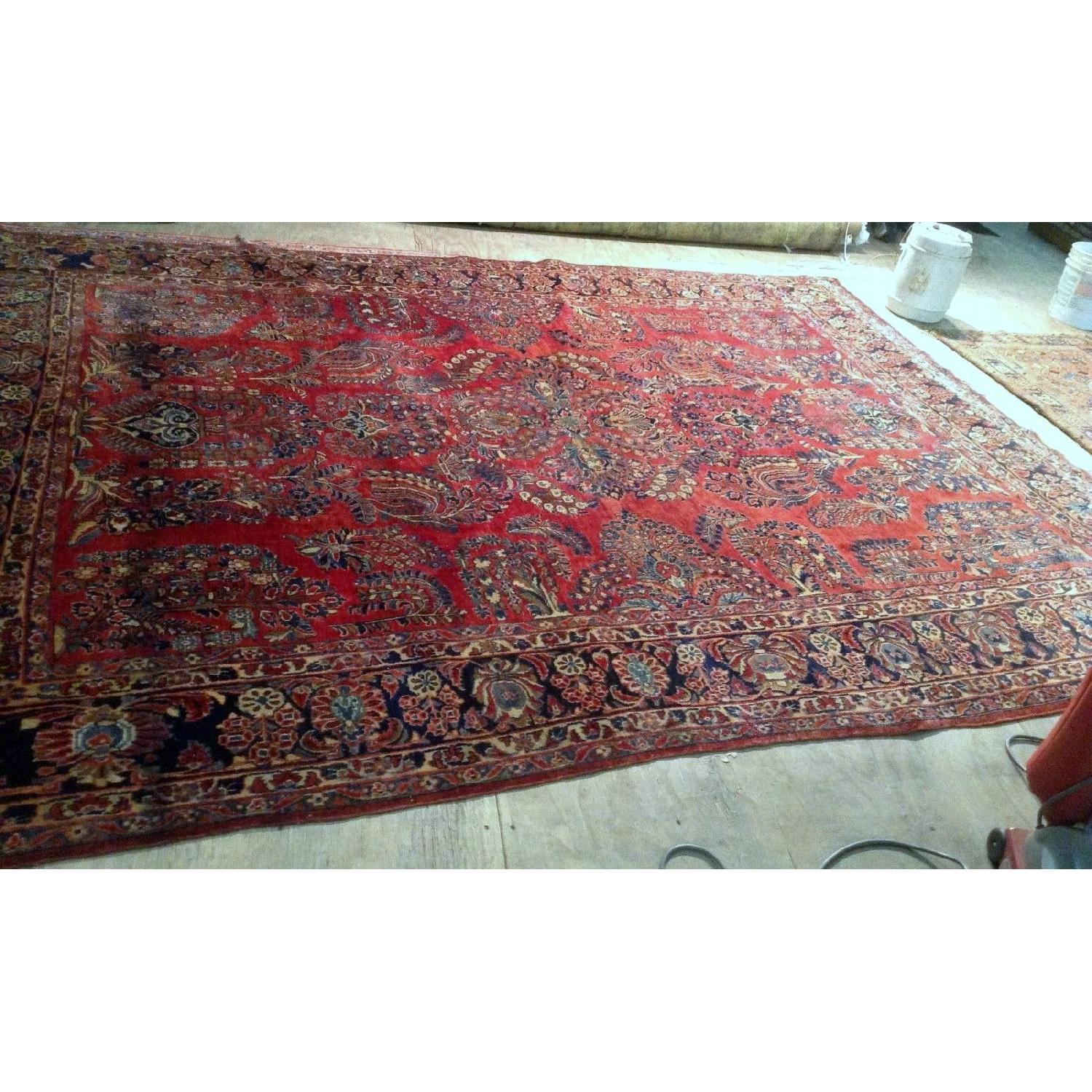 Antique 1920s Persian Sarouk Rug - image-2