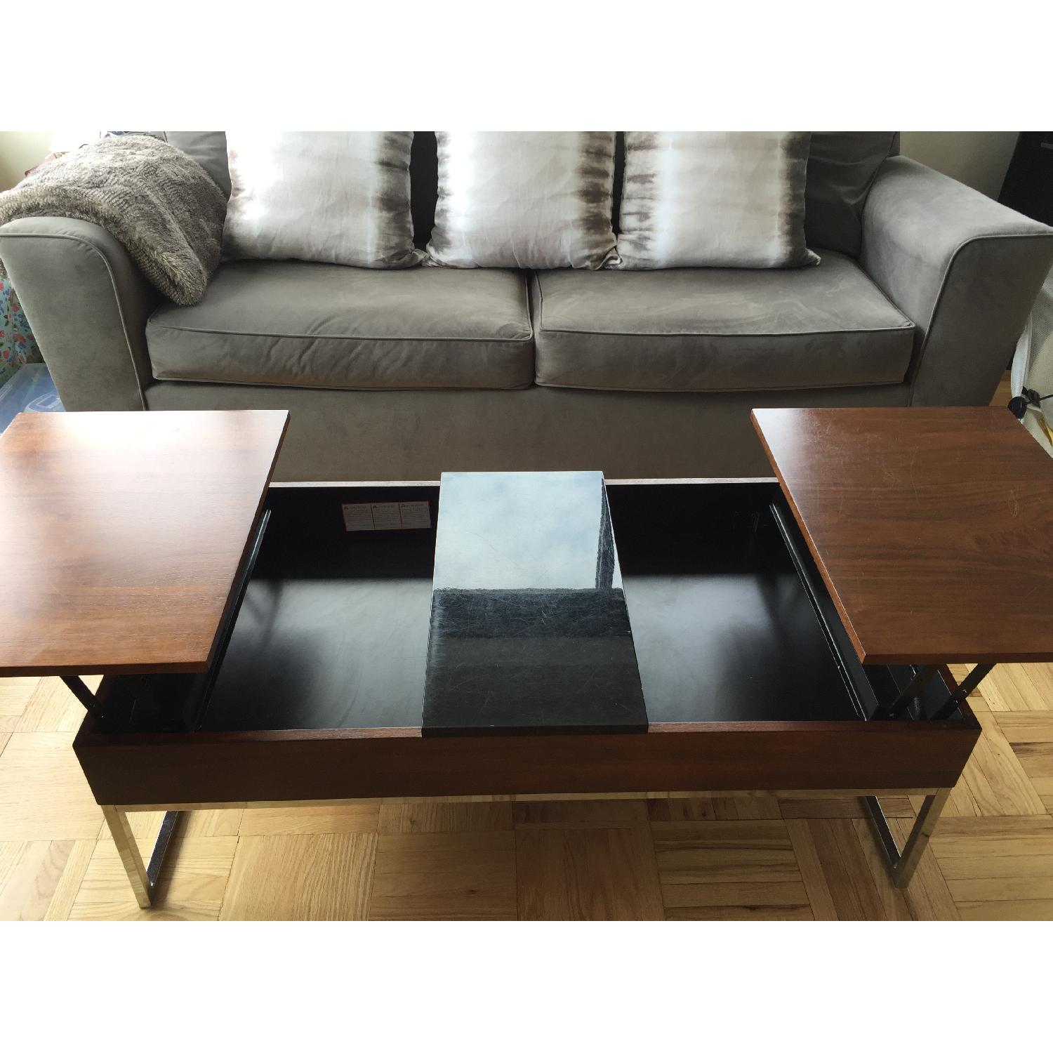 Wood and Lacquer Storage Coffee Table - image-1