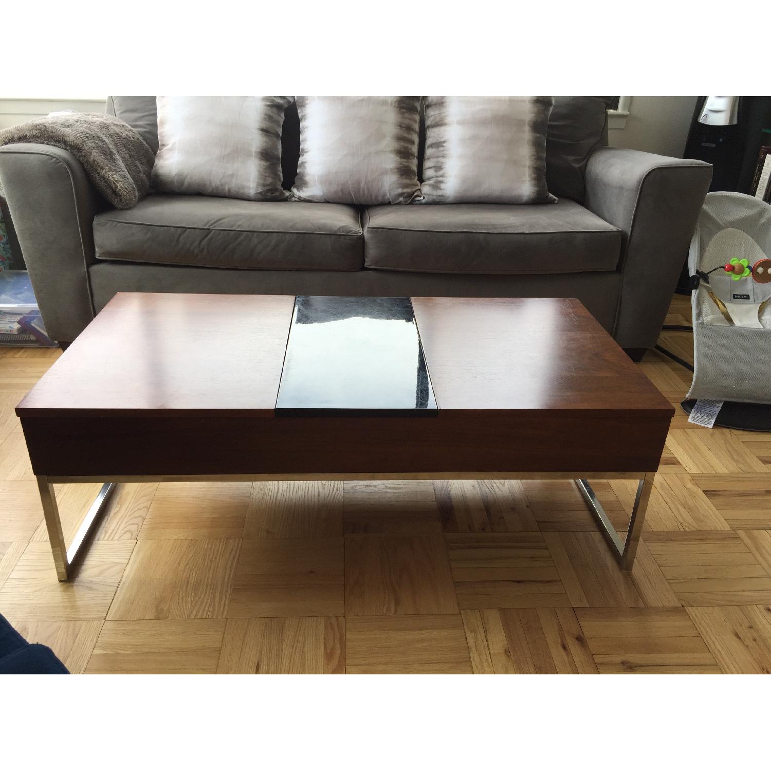 Wood and Lacquer Storage Coffee Table - image-11