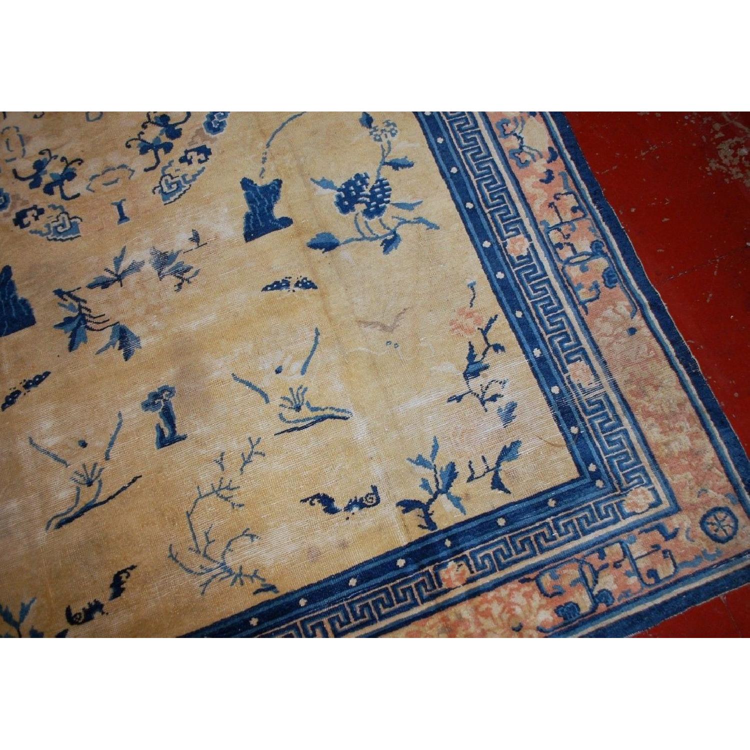 Antique 1870s Chinese Ningxia Rug - image-6