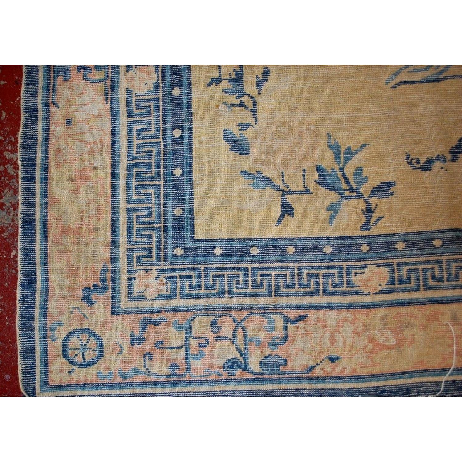 Antique 1870s Chinese Ningxia Rug - image-7
