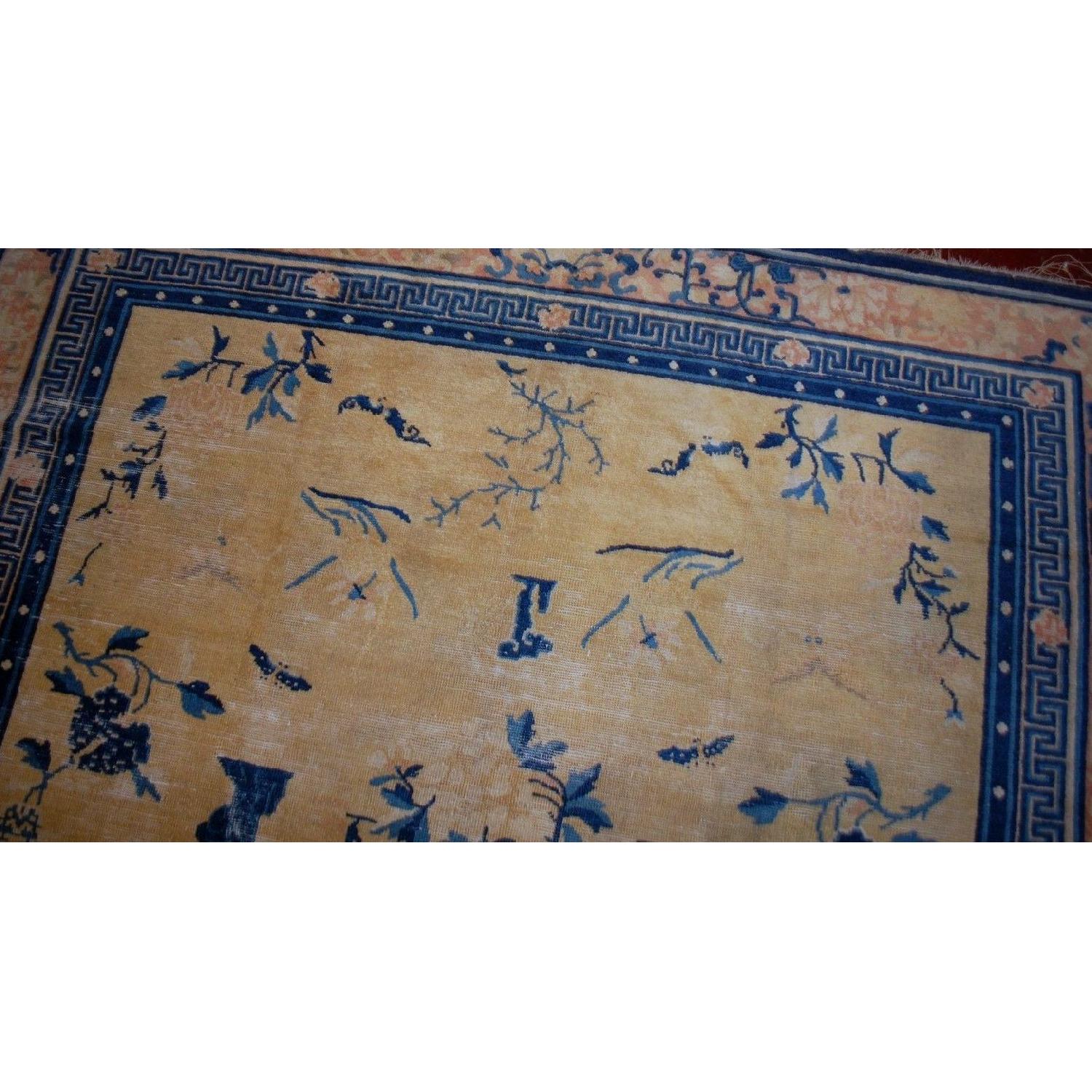Antique 1870s Chinese Ningxia Rug - image-9