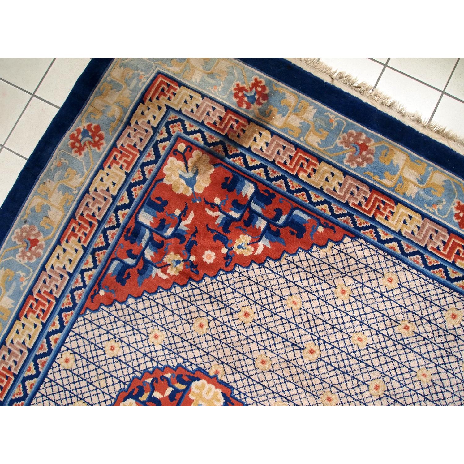 Antique 1930s Chinese Art Deco Rug - image-1