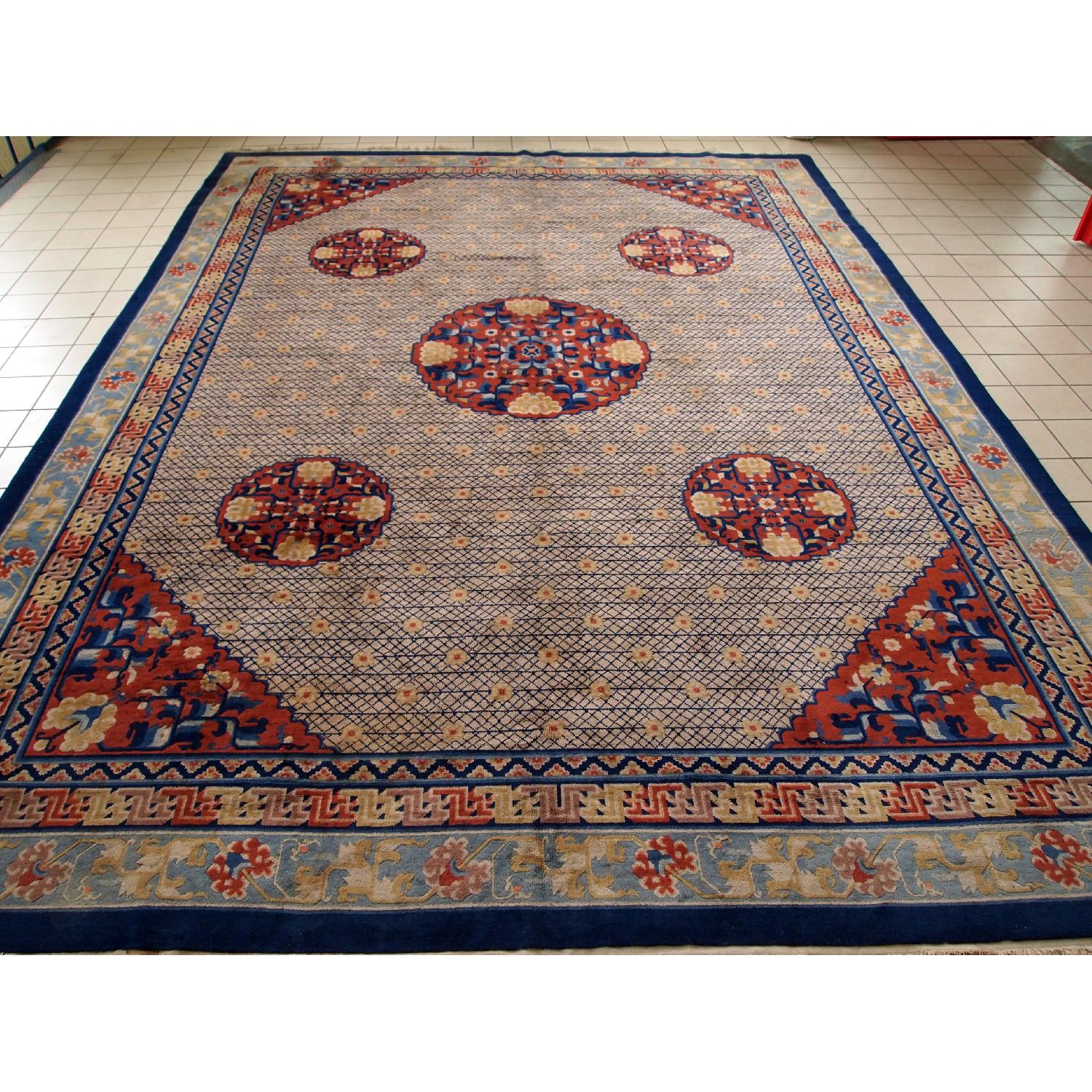 Antique 1930s Chinese Art Deco Rug - image-8