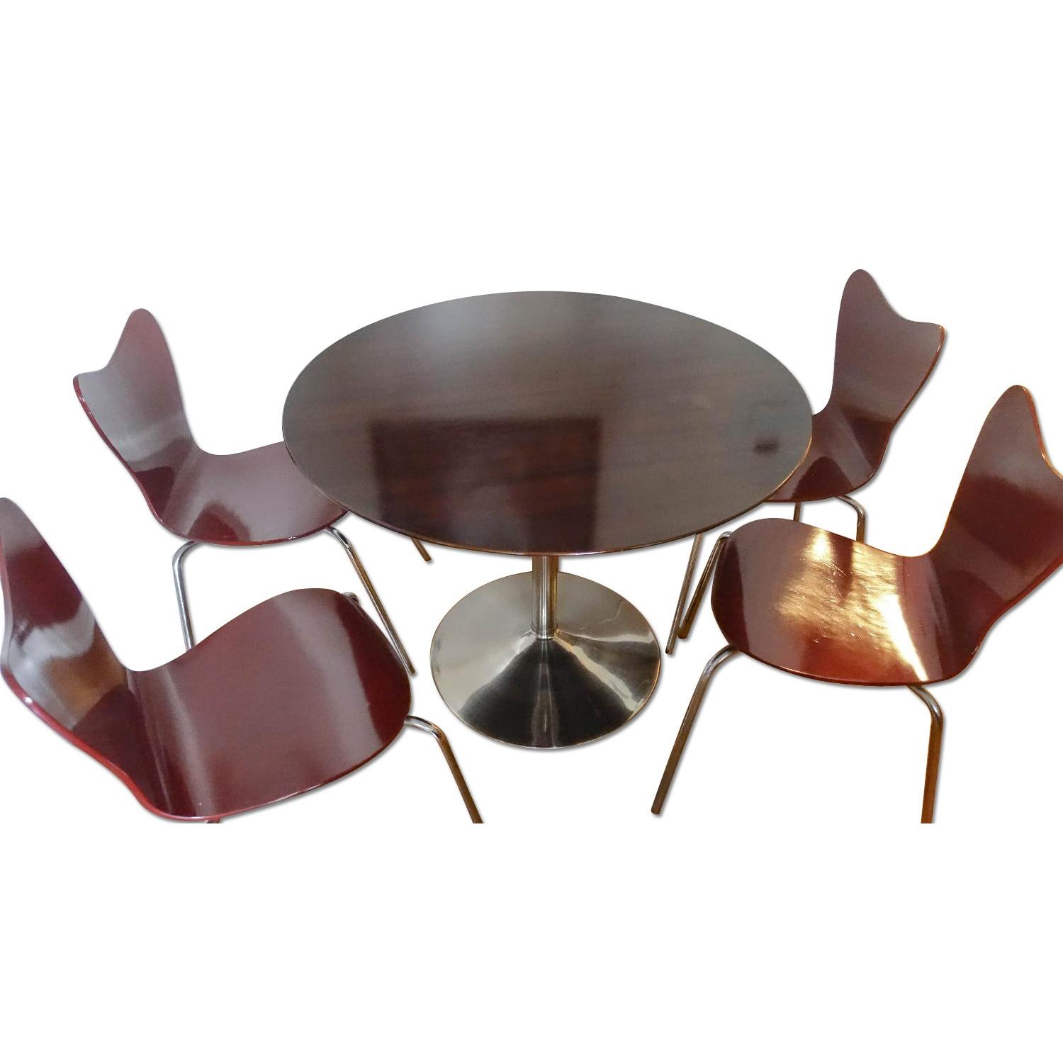 CB2 Dining Table w/ 4 Four Chairs - AptDeco