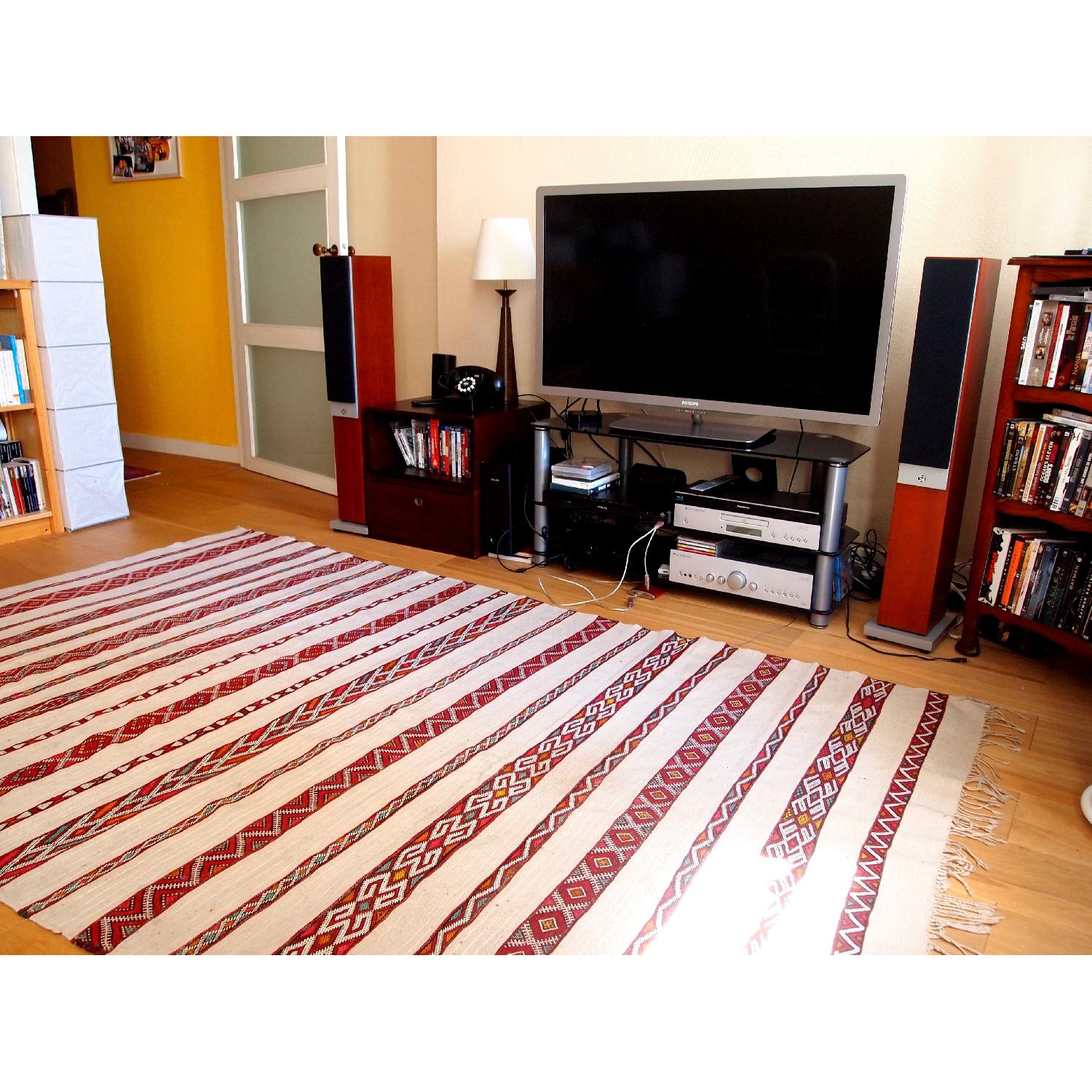 Antique 1950s Moroccan Kilim Rug - image-5