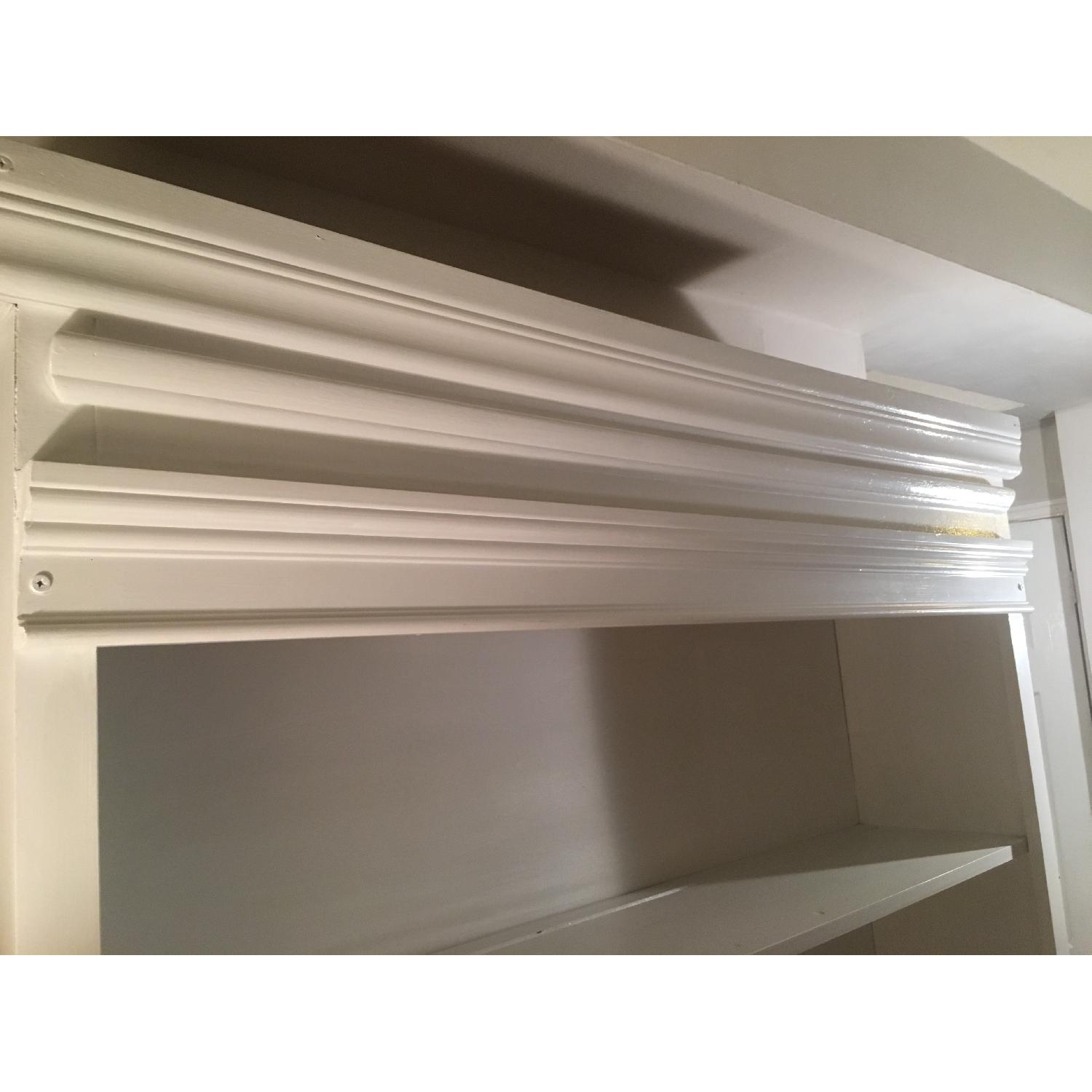 Raymour & Flanigan Natural Oak & Painted White Hutch - image-1