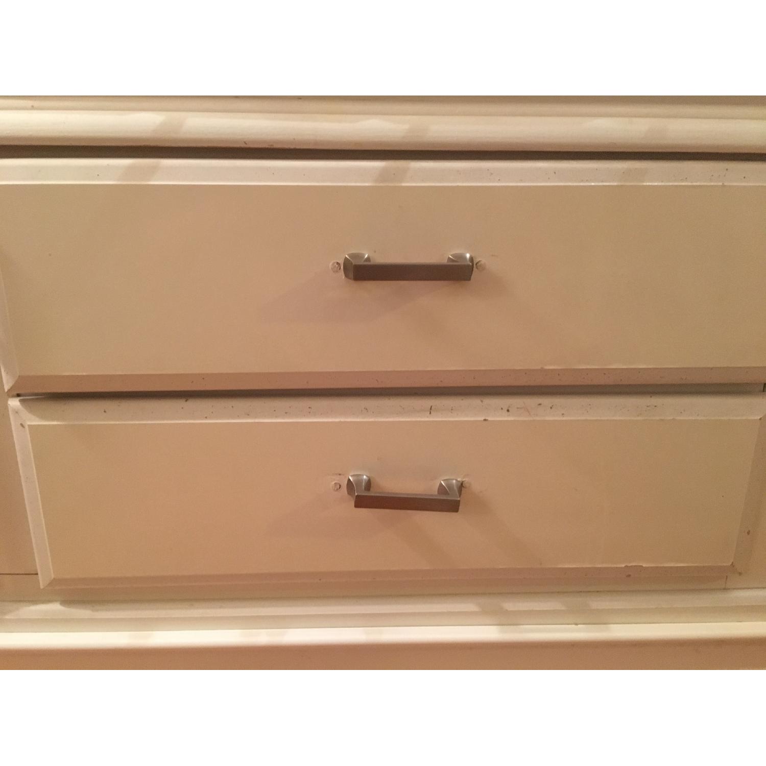 Raymour & Flanigan Natural Oak & Painted White Hutch - image-2