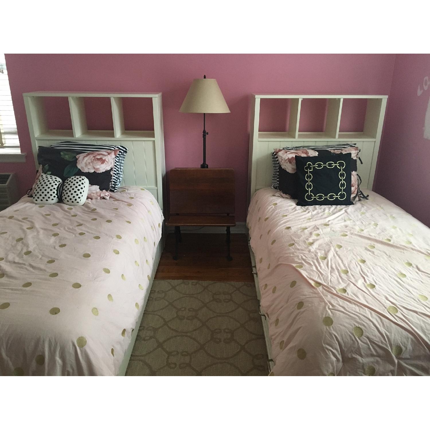 Pottery Barn Children's Twin Storage Beds w/ Storage Headboard - image-3