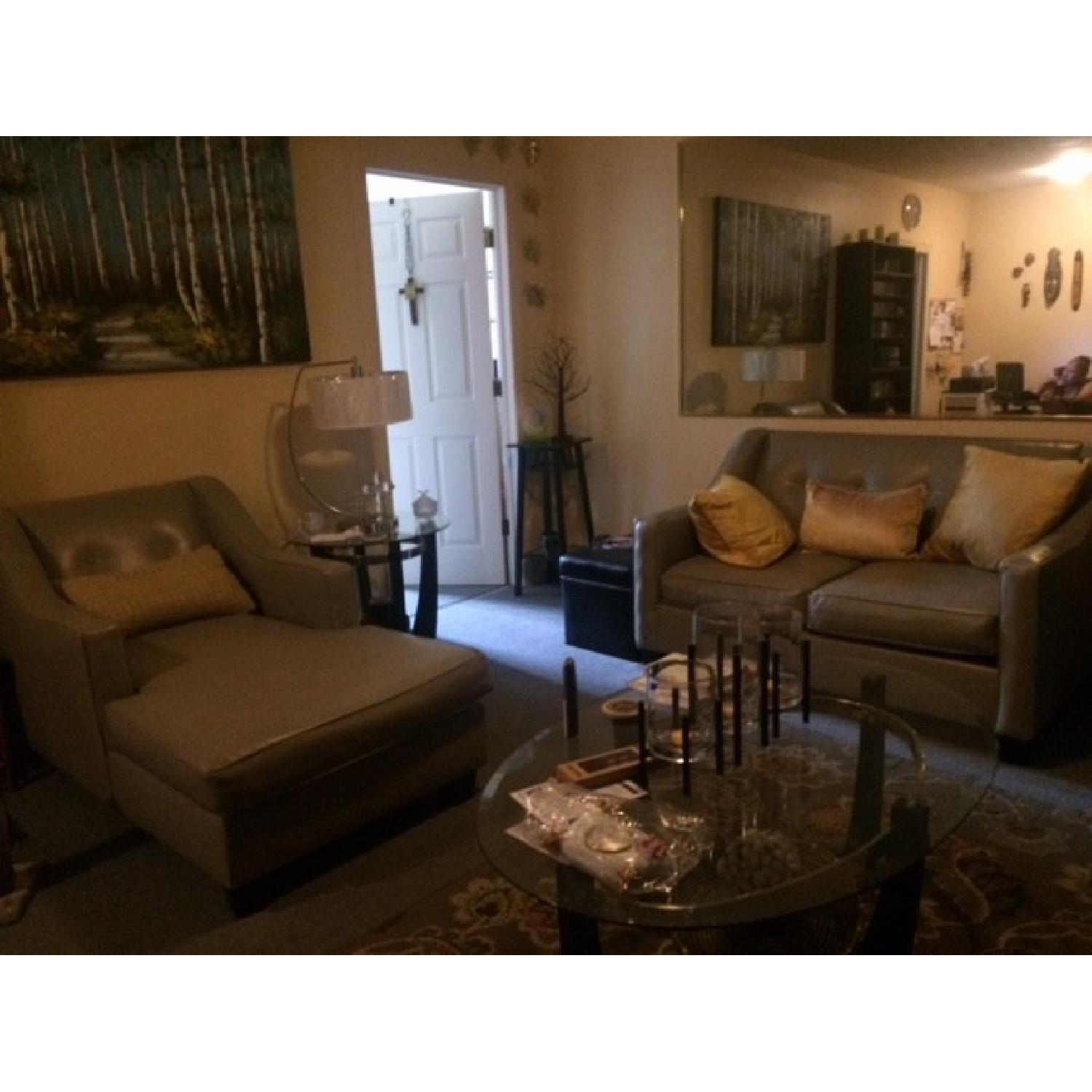 Bob's Leather Loveseat - image-1