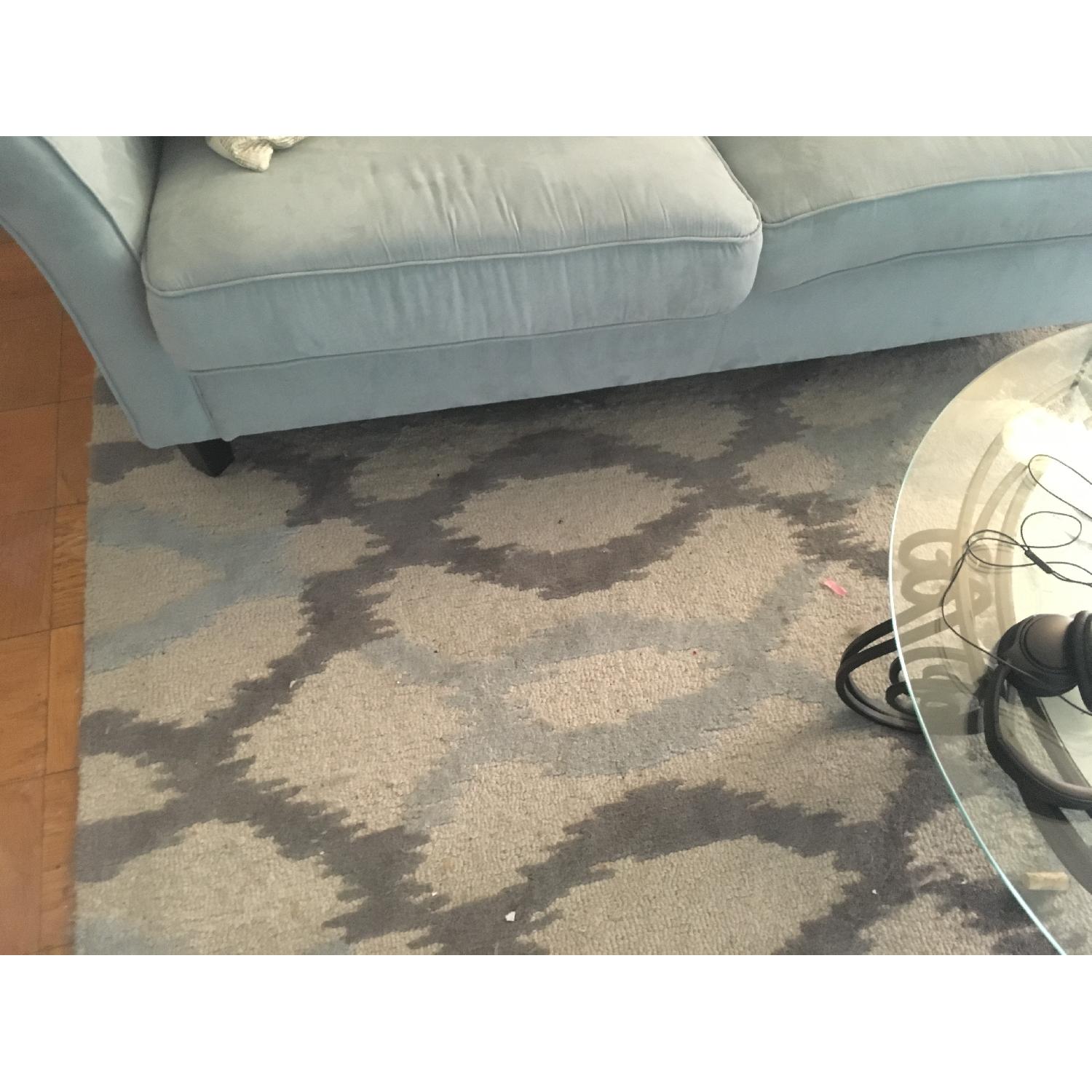West Elm Ikat Links Wool Area Rug in Frost Gray - image-2