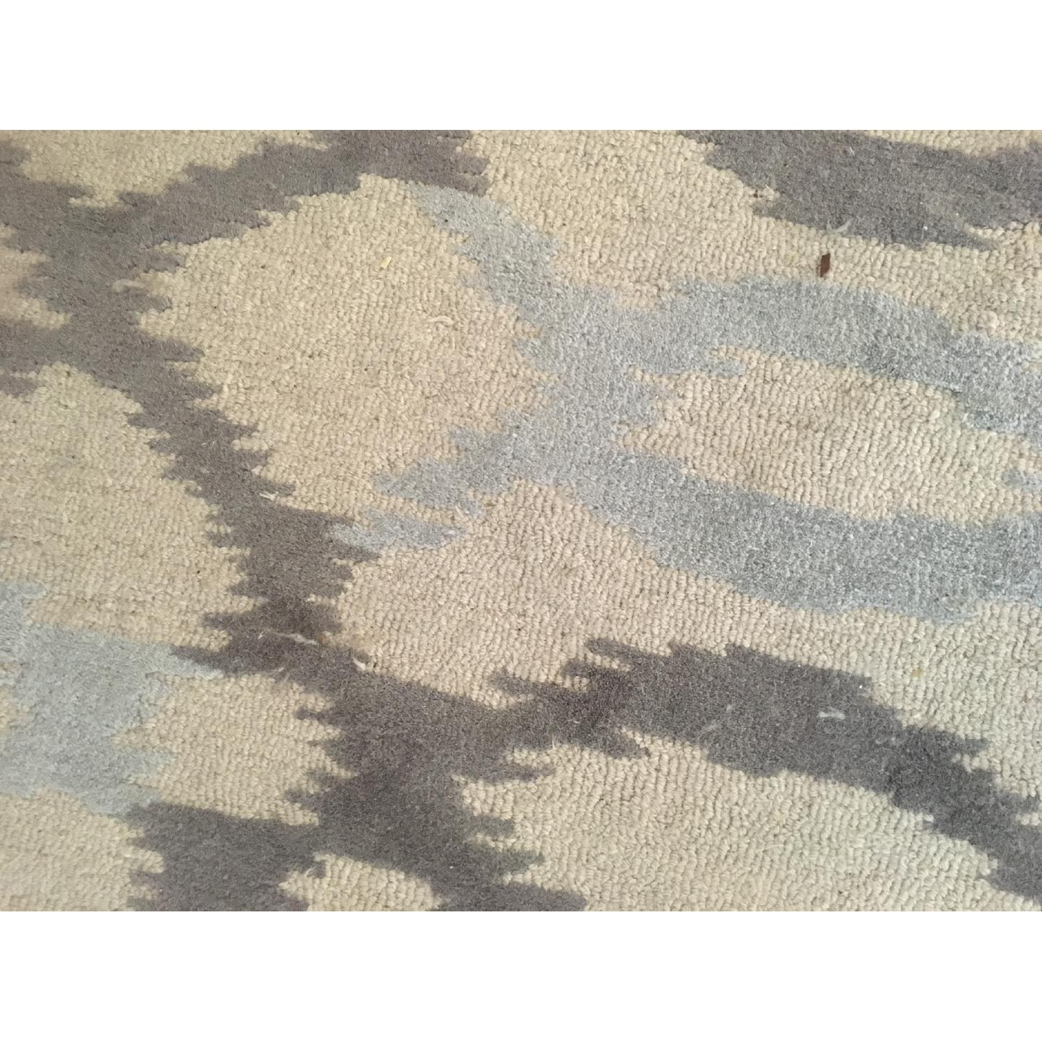 West Elm Ikat Links Wool Area Rug in Frost Gray - image-3