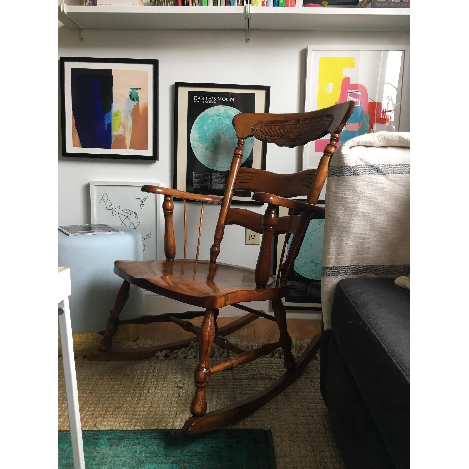 Antique Wooden Rocking Chair - image-4