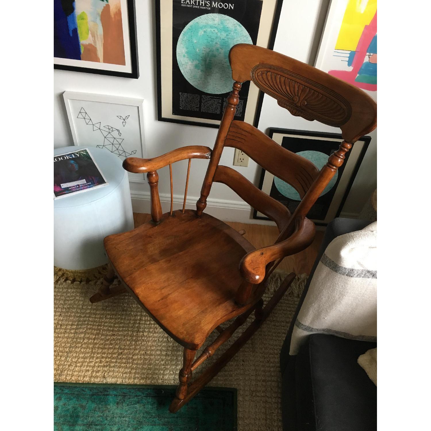 Antique Wooden Rocking Chair - image-5