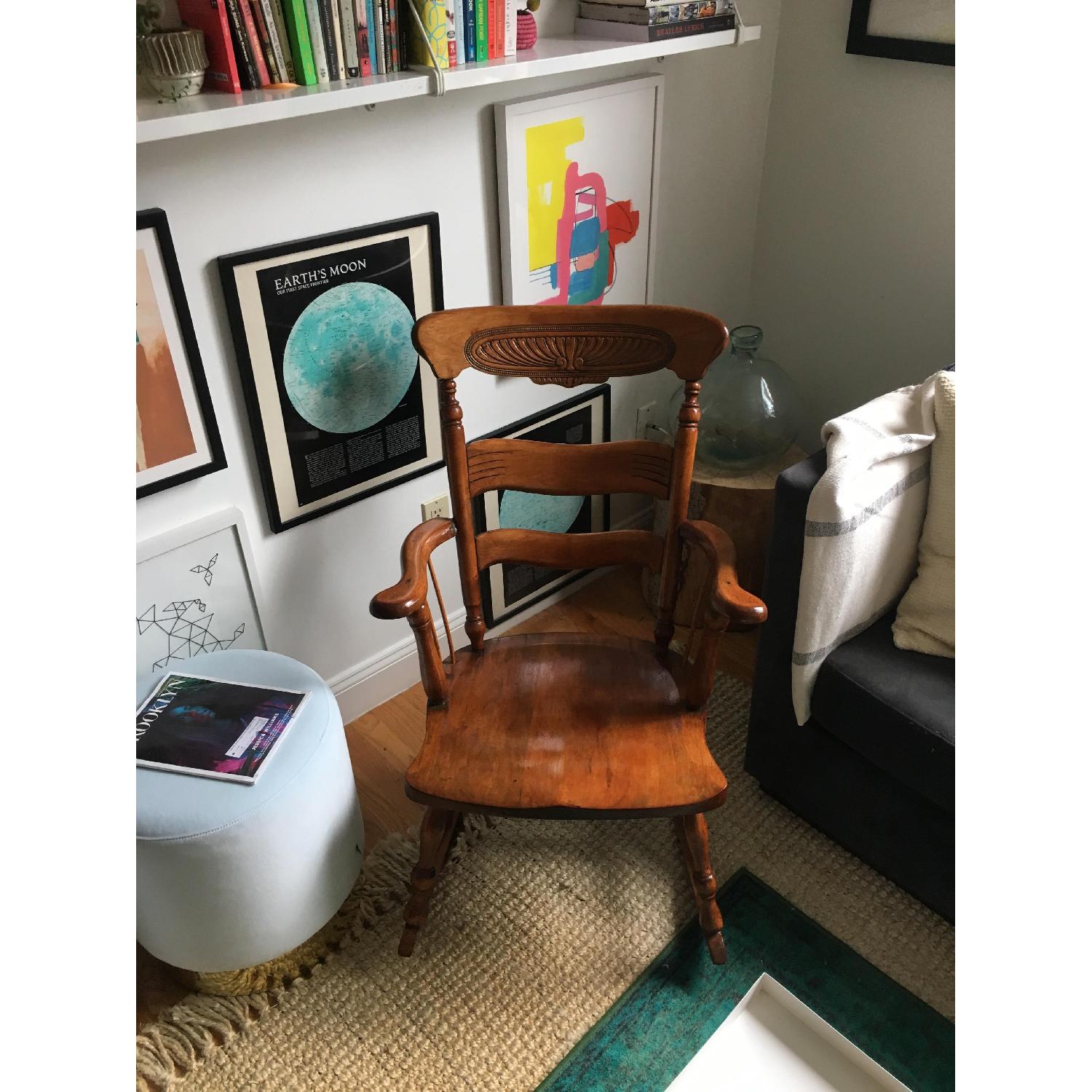 Antique Wooden Rocking Chair - image-9