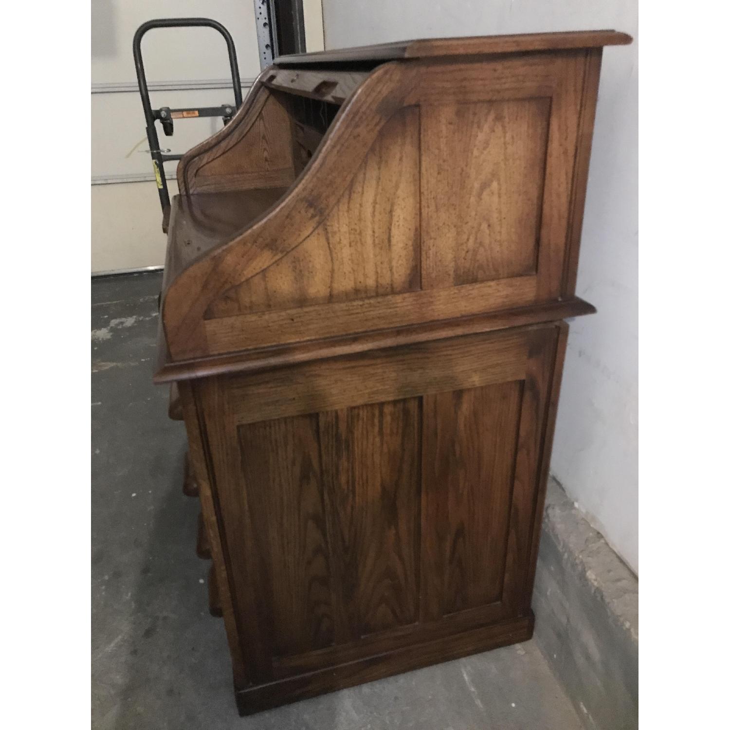 Antique Roll Top Bankers Desk - image-3