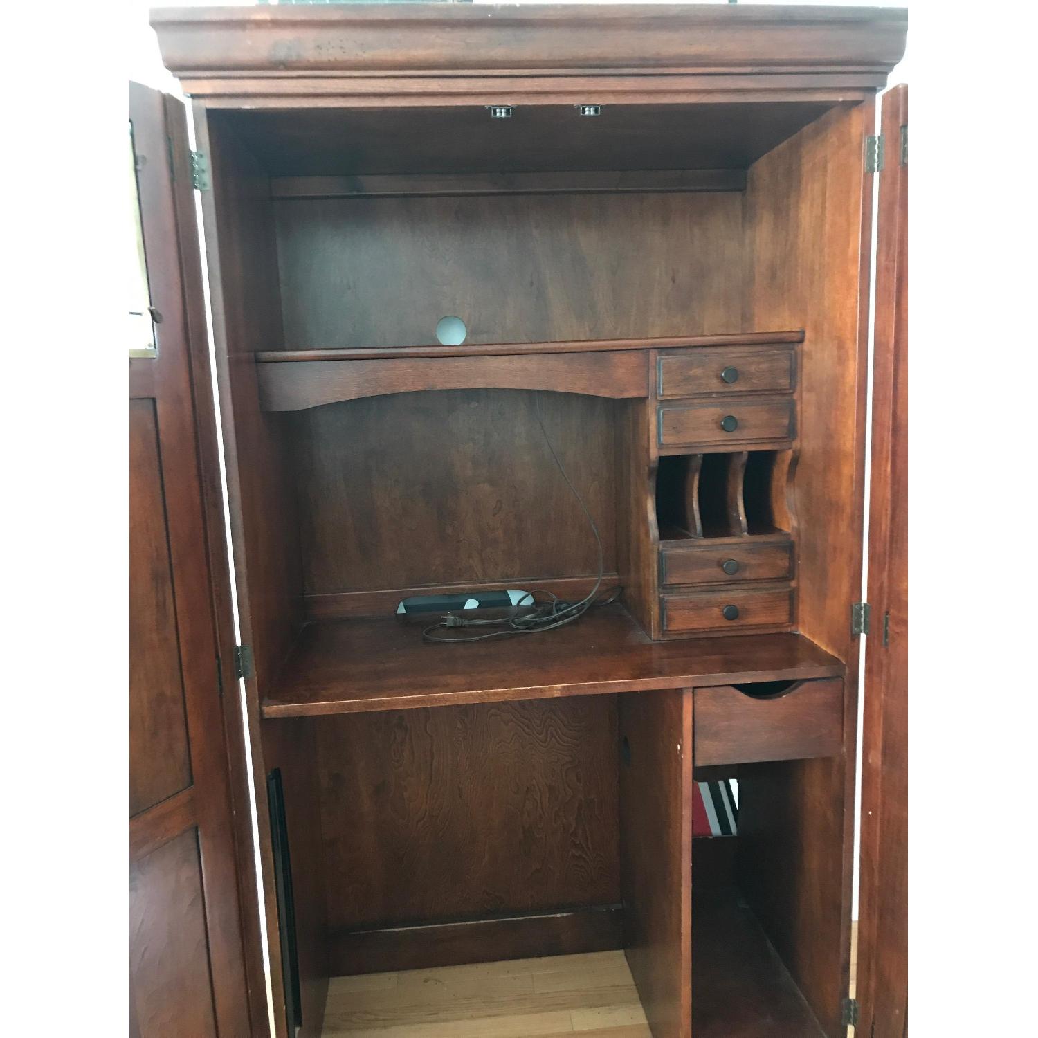 Cherry Wood Credenza/China Cabinet - image-2