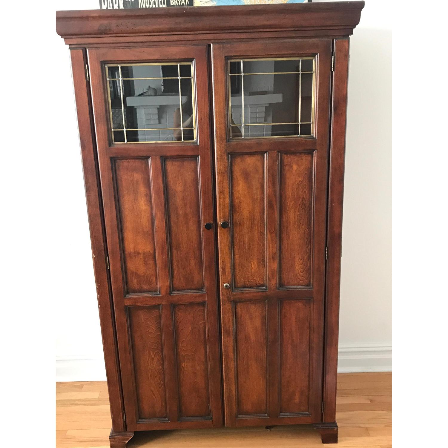 Cherry Wood Credenza/China Cabinet - image-7