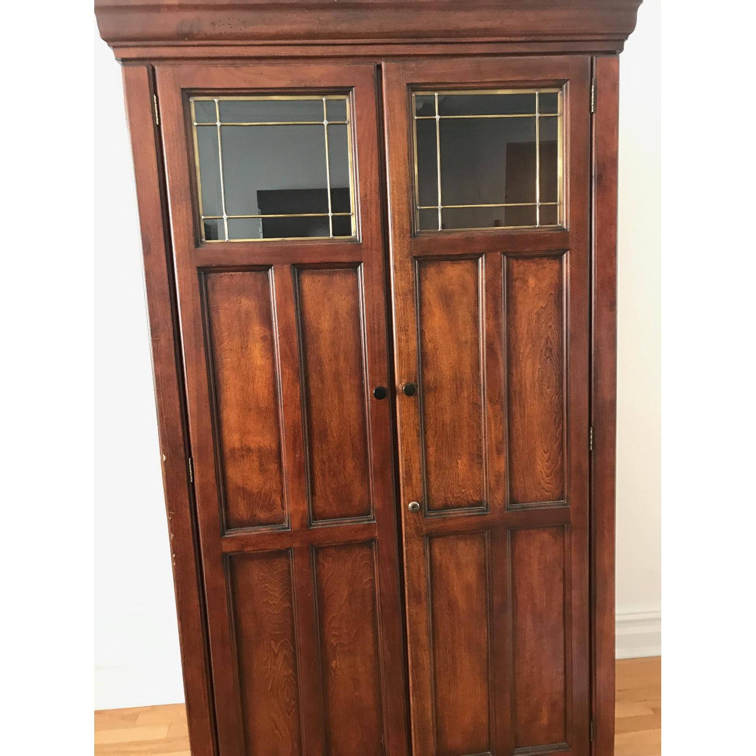 Cherry Wood Credenza/China Cabinet - Thumbnail 2