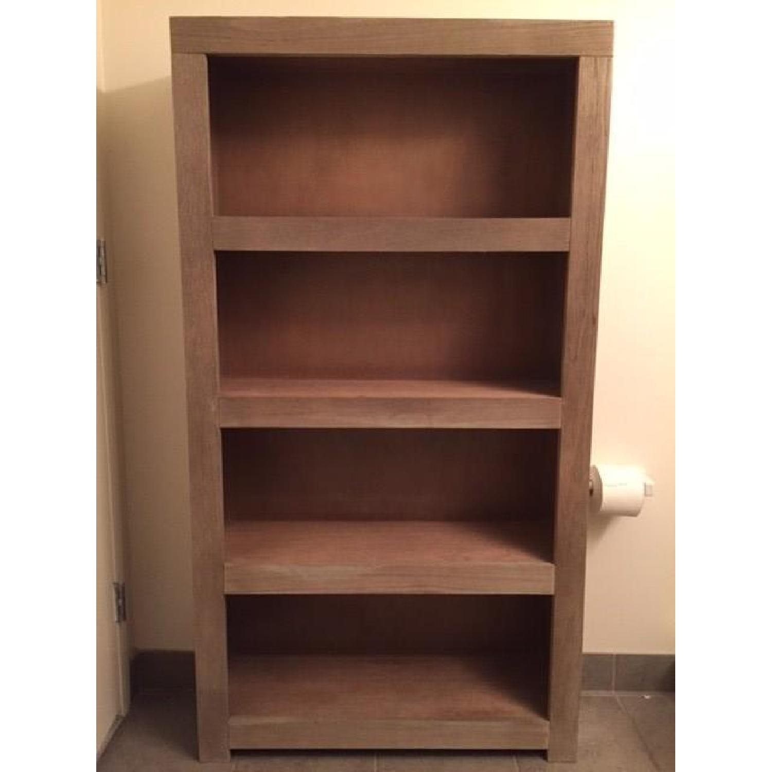 American Signature Furniture Bricklin Driftwood Bookcase in Distressed