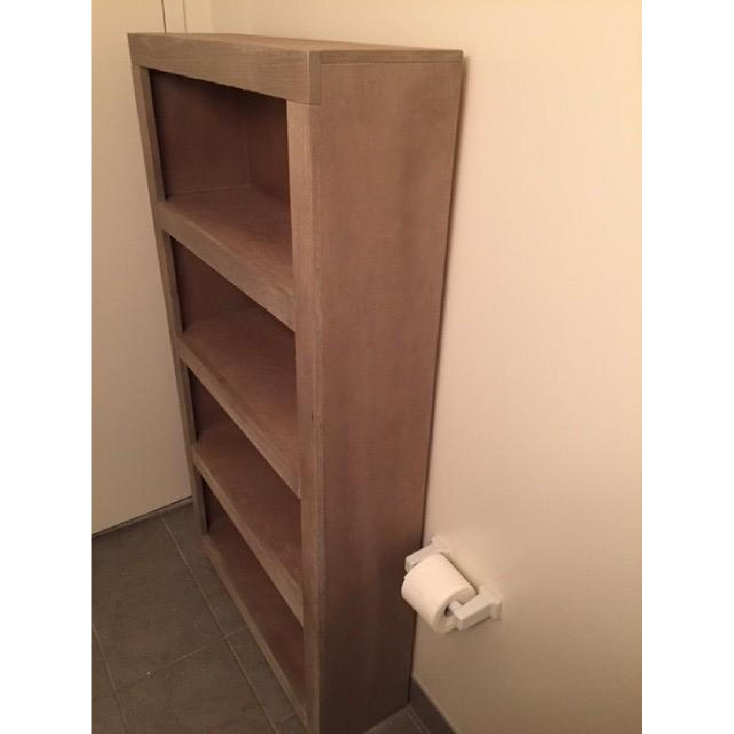 American Signature Furniture Bricklin Driftwood Bookcase in Distressed Gray - image-3