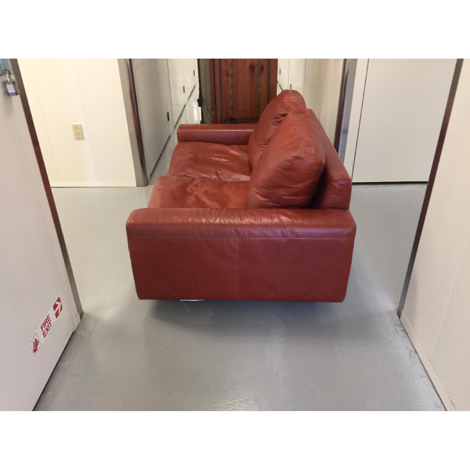 Red Leather Sofa - image-2