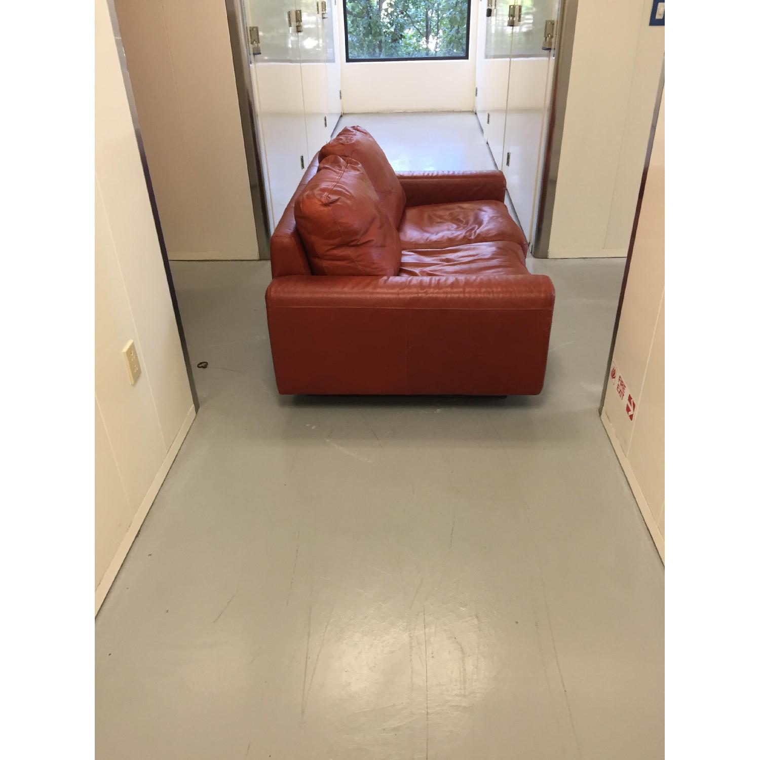 Red Leather Sofa - image-3