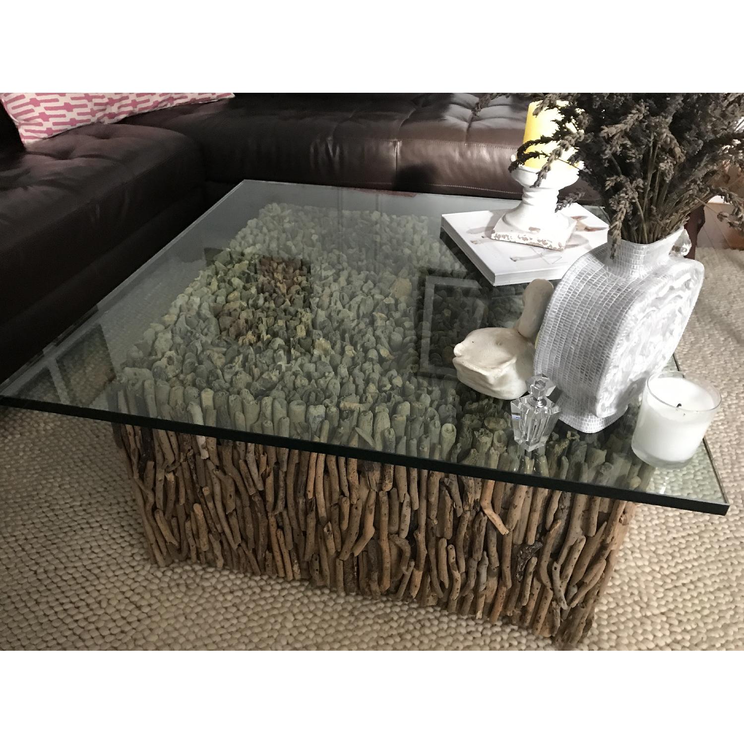 From The Source Branch Base Glass Top Coffee Table - image-1