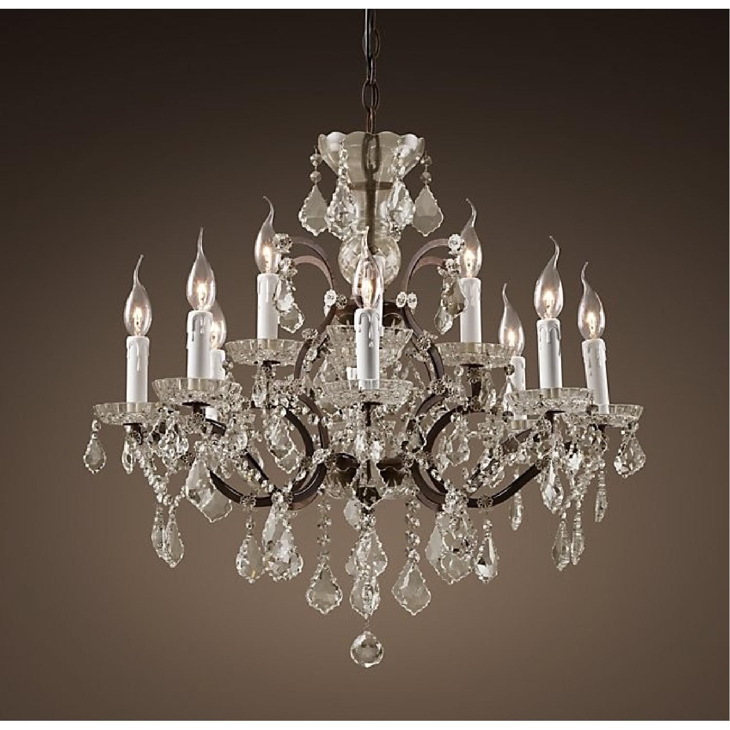 Restoration Hardware 19th C. Rococo Crystal Chandelier - image-4