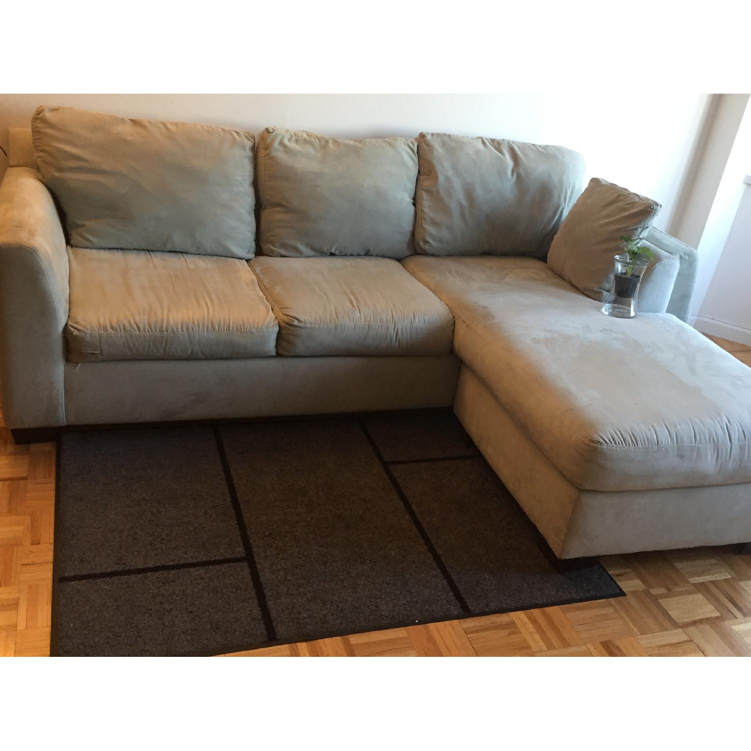 Microsuede Sectional Couch - image-1