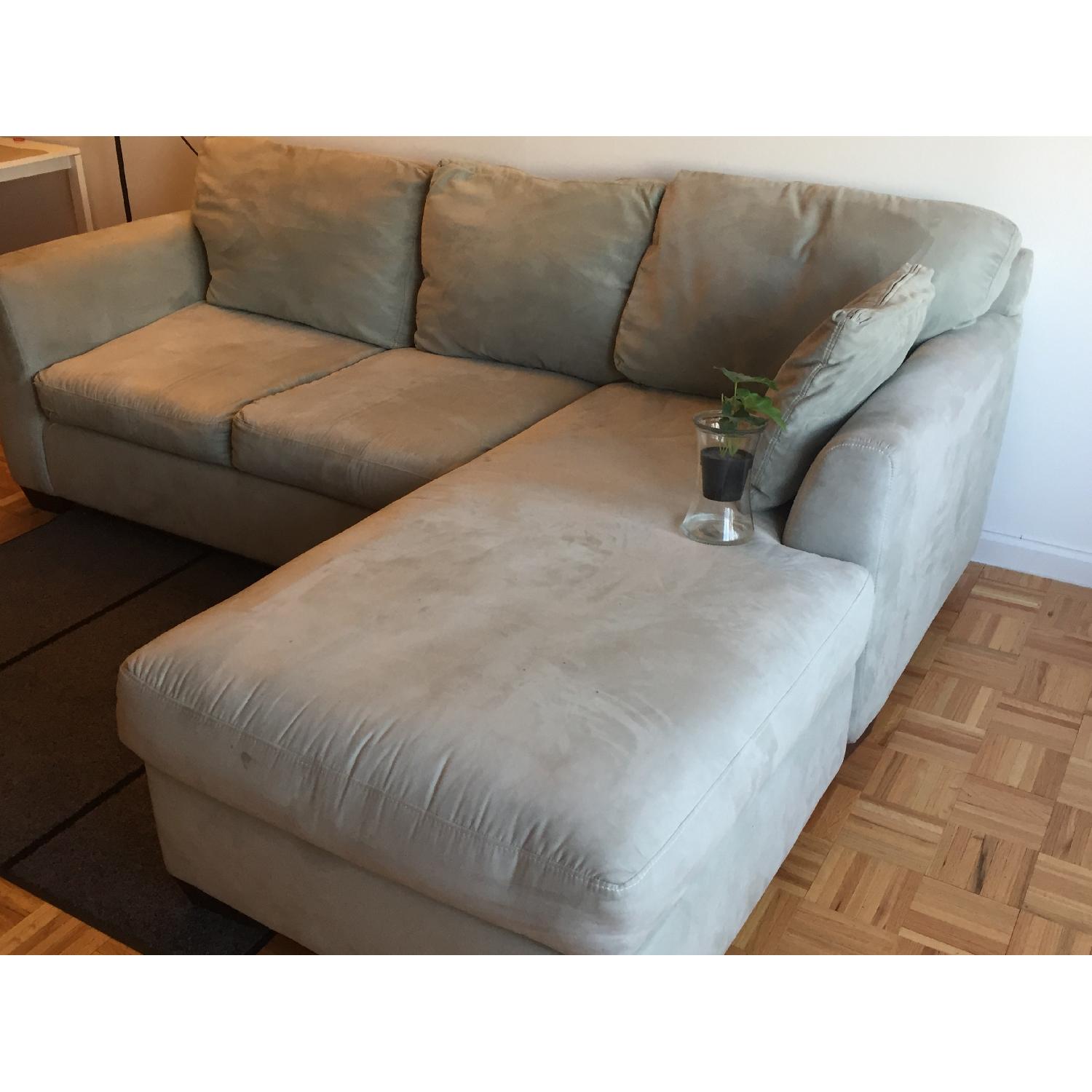 Microsuede Sectional Couch - image-2