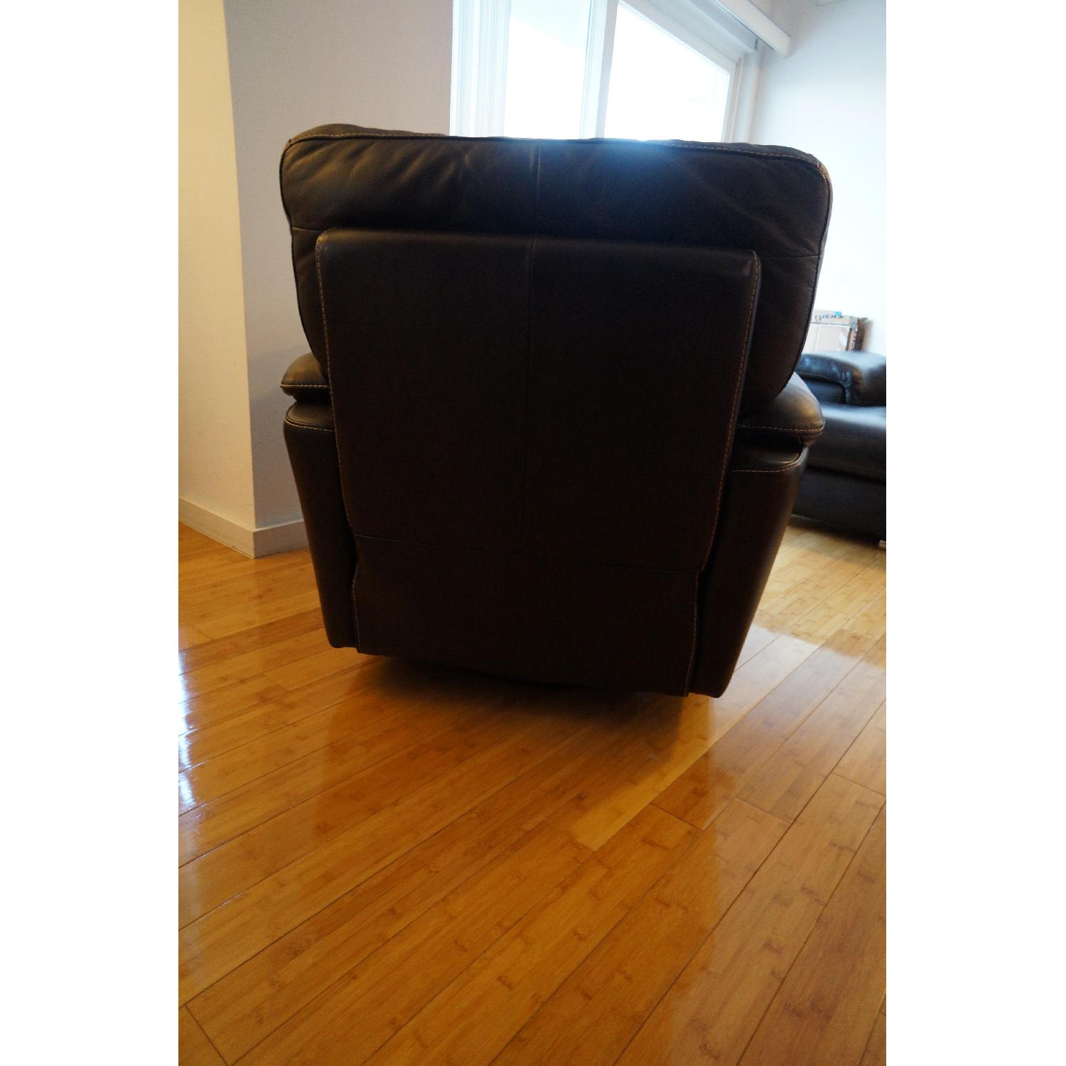 Raymour & Flanigan Leather Swivel Rocker Recliner - image-2