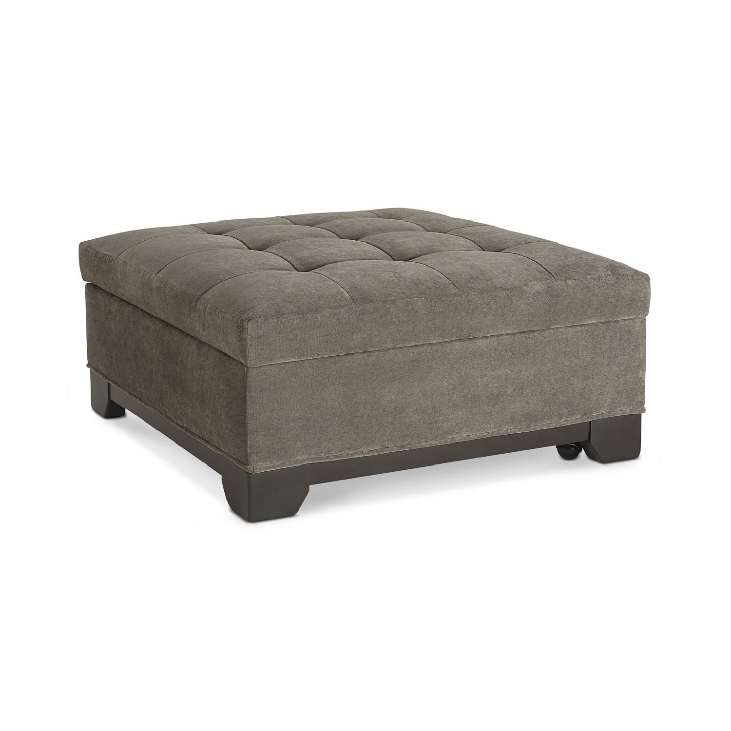 Macy's Elliot Upholstered Storage Ottoman - image-1