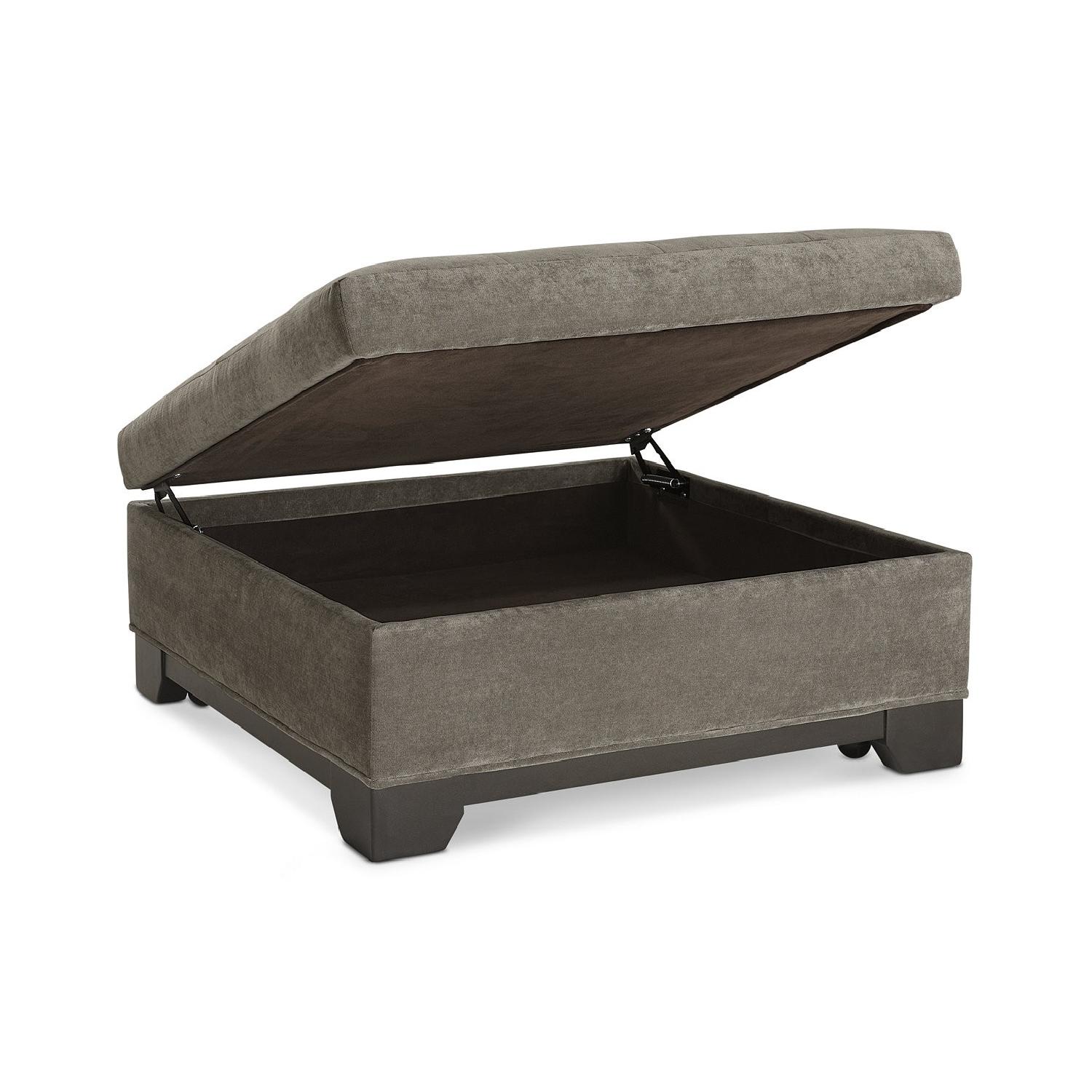 Macy's Elliot Upholstered Storage Ottoman - image-2