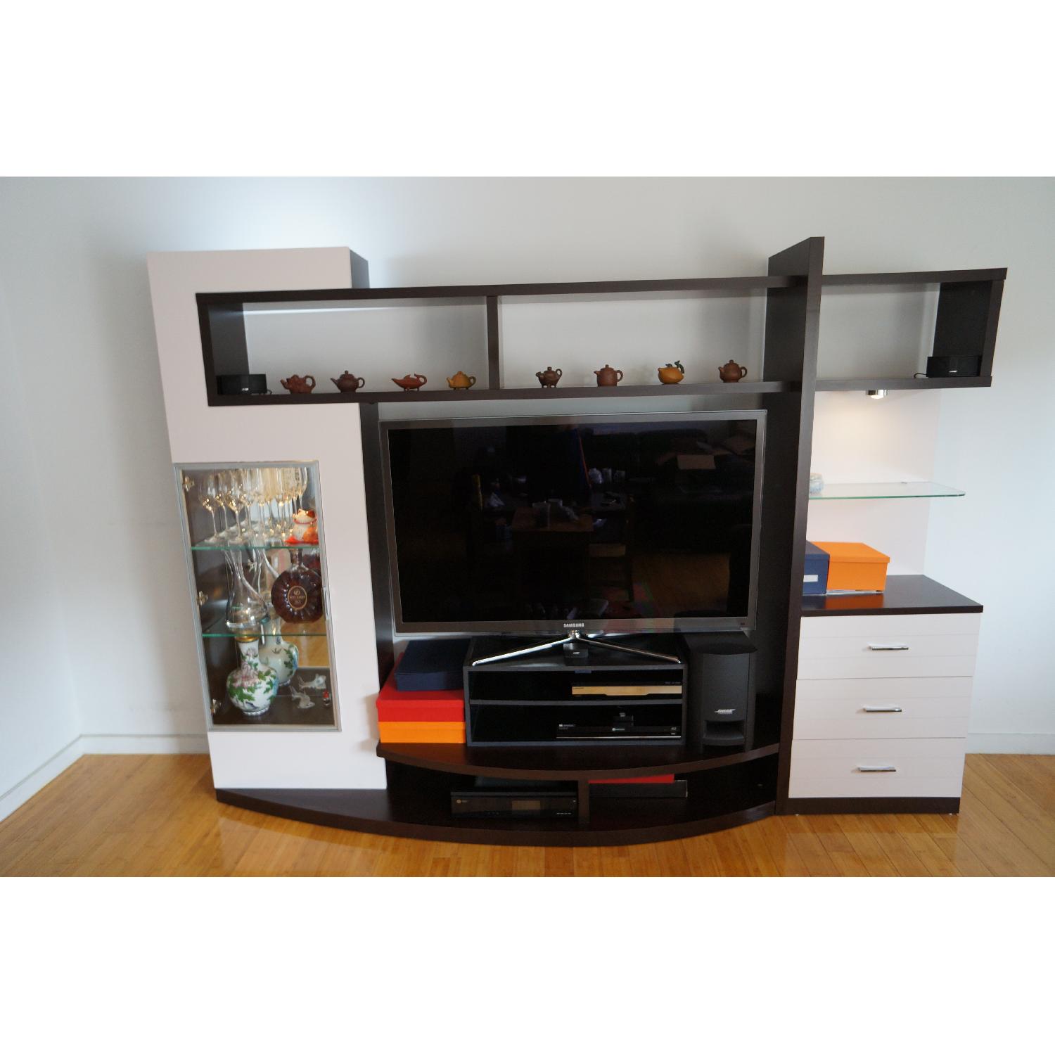Olympia Wall Unit in Wenge & White - image-2